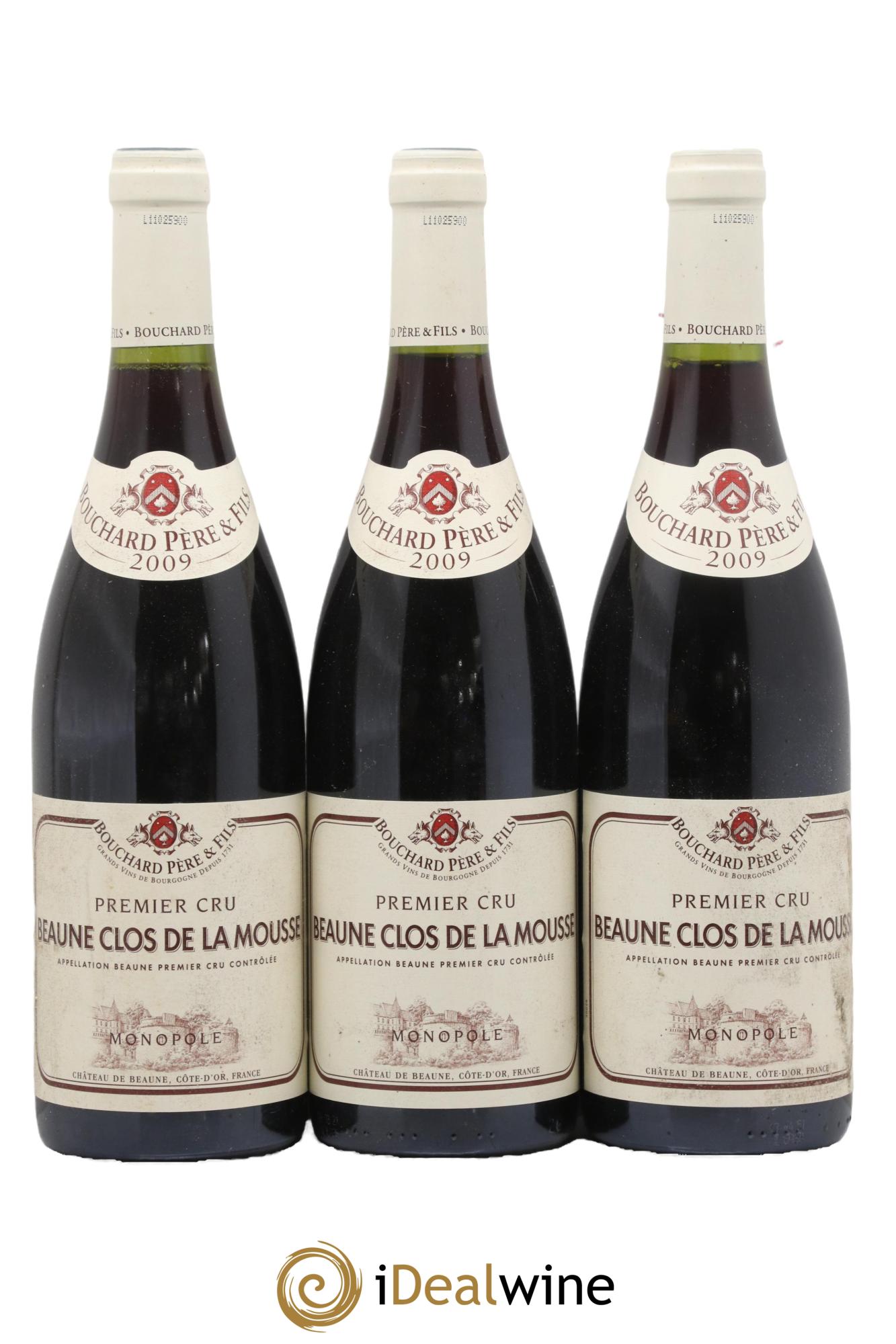 Beaune 1er Cru Clos de la Mousse Bouchard Père & Fils 2009 - Lot de 3 bouteilles - 0