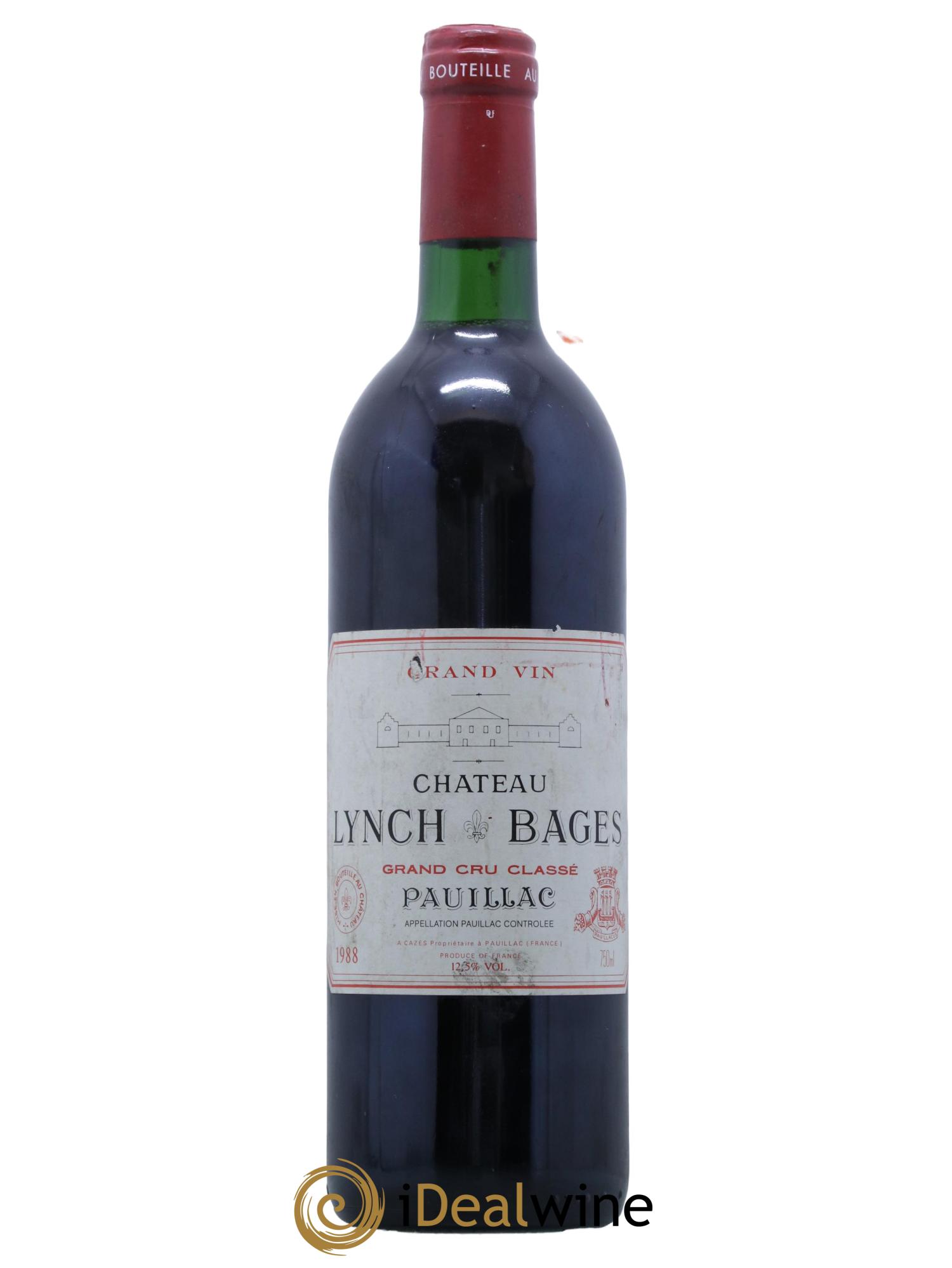 Château Lynch Bages 5ème Grand Cru Classé 1988 - Lot de 1 bouteille - 0