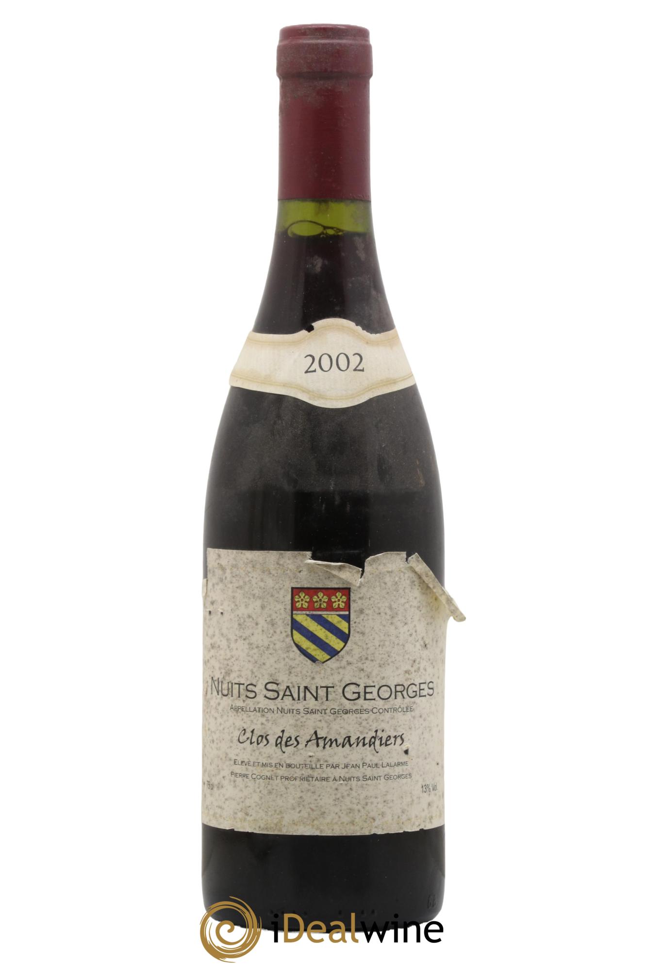 Nuits-Saint-Georges Clos des Amandiers Jean Paul Lalarme 2002 - Lot de 1 bouteille - 0