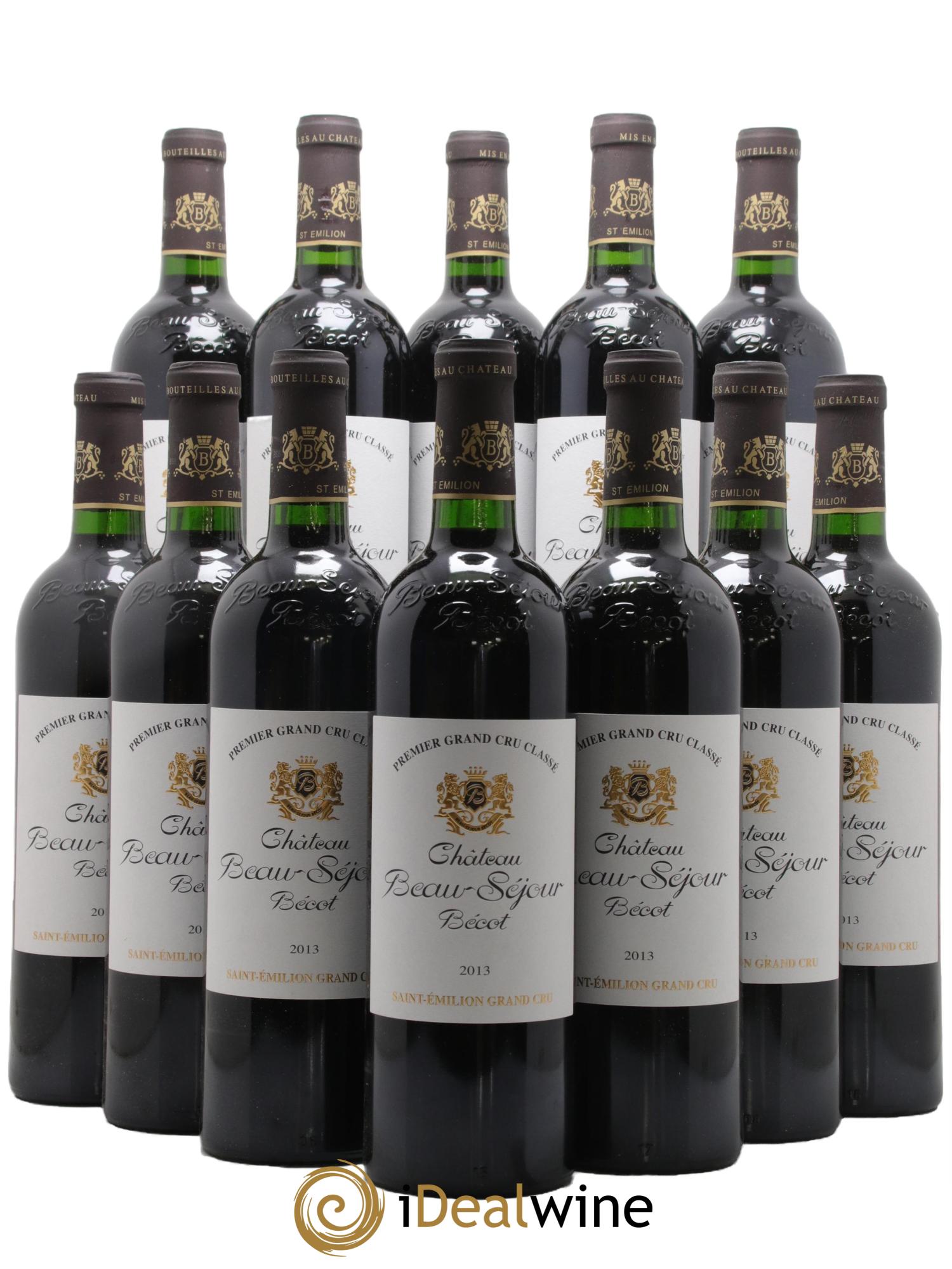 Château Beau-Séjour Bécot 1er Grand Cru Classé B 2013 - Lot de 12 bouteilles - 0