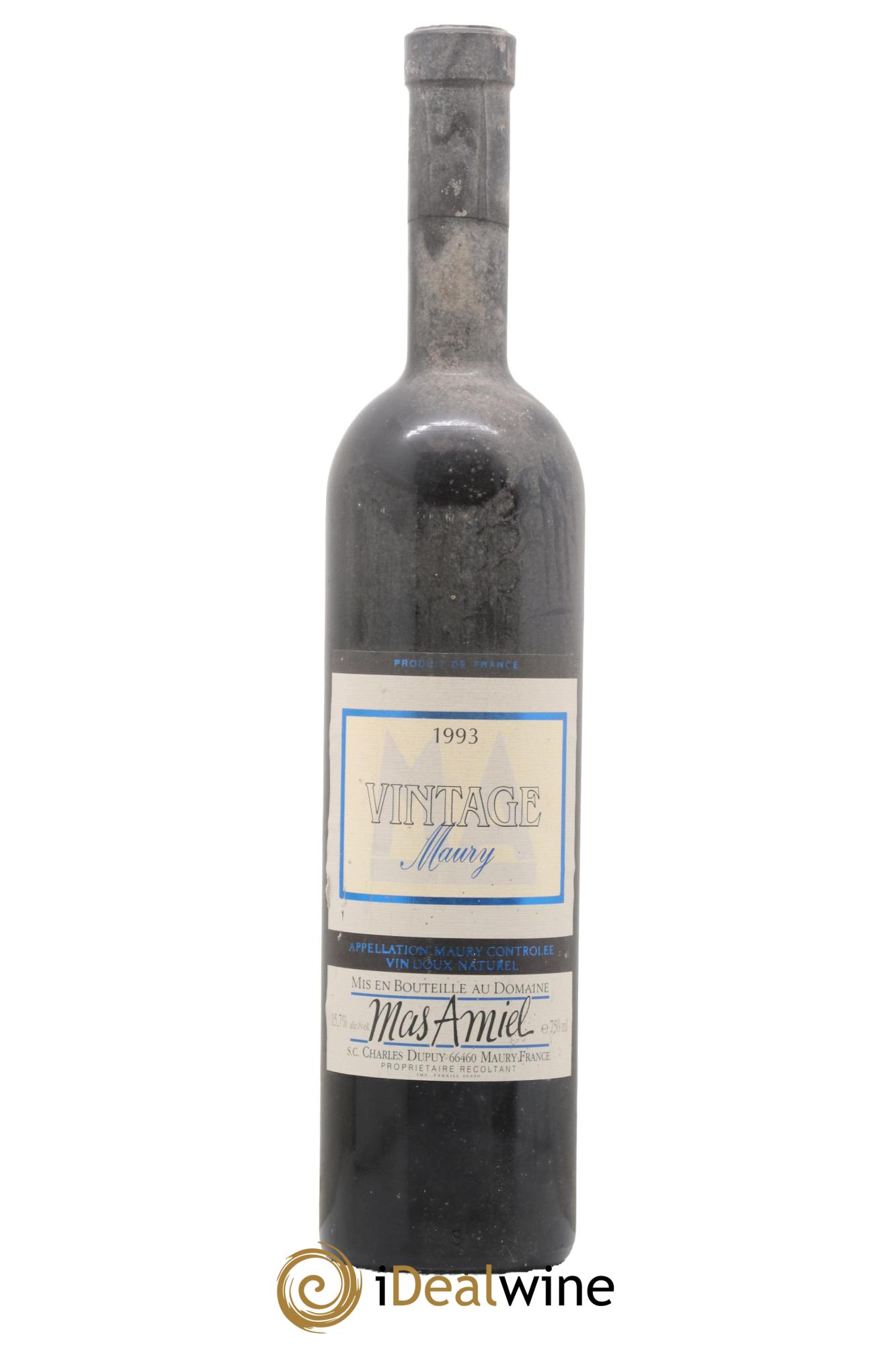 Maury Mas Amiel Vintage 1993 - Lot de 1 bouteille - 0