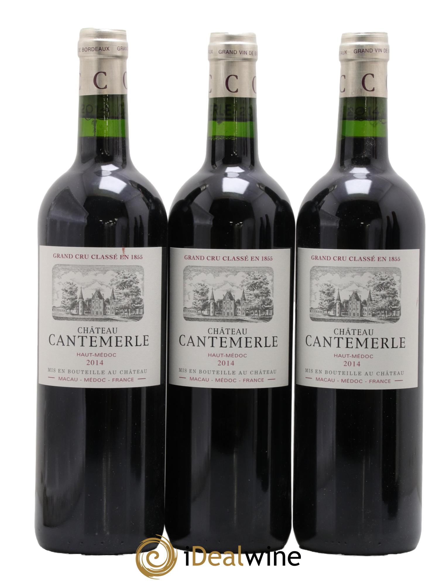 Château Cantemerle 5ème Grand Cru Classé 2014 - Lot de 3 bouteilles - 0