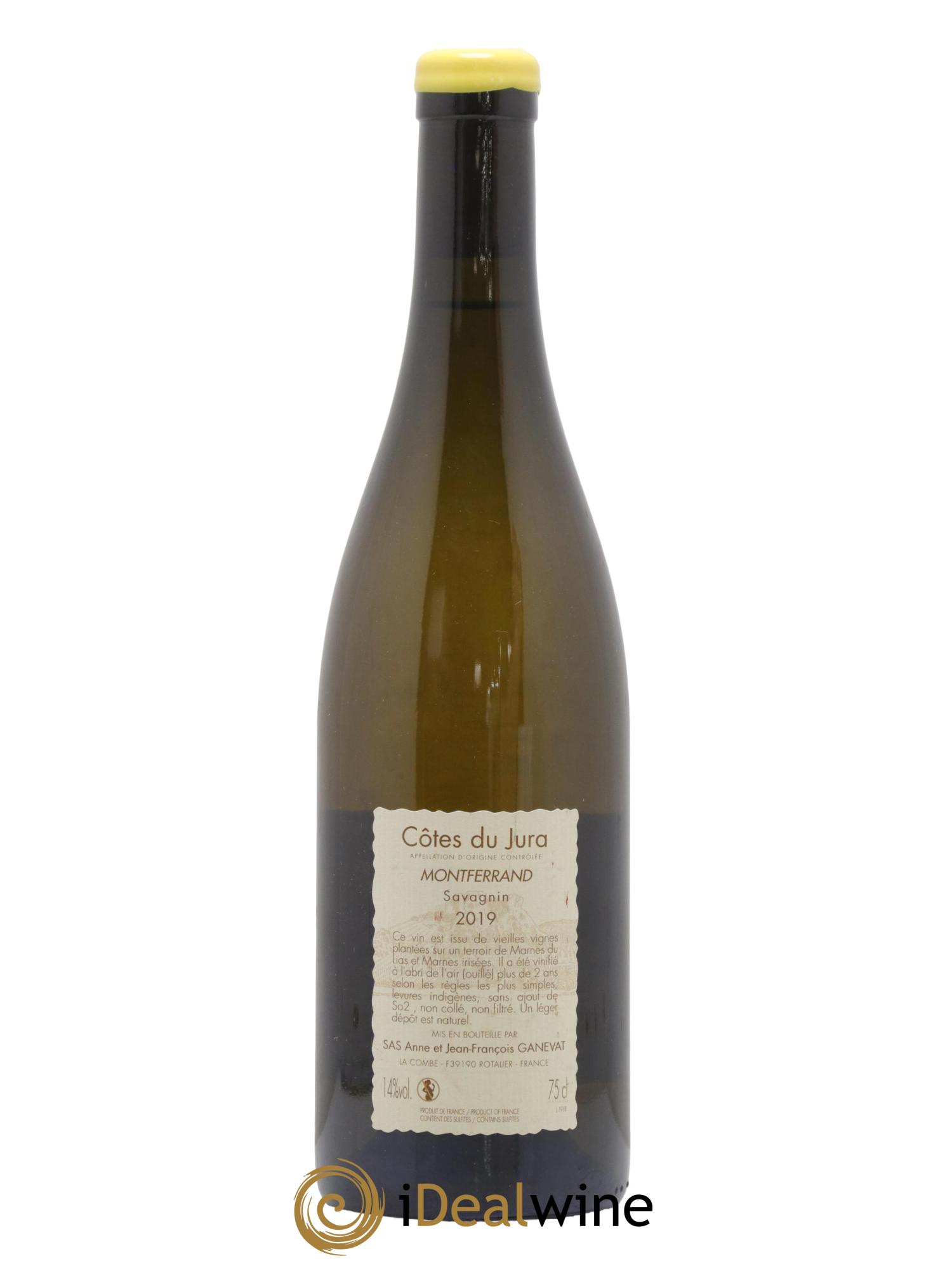 Côtes du Jura Montferrand savagnin Anne et Jean François Ganevat  2019 - Lot de 1 bouteille - 1