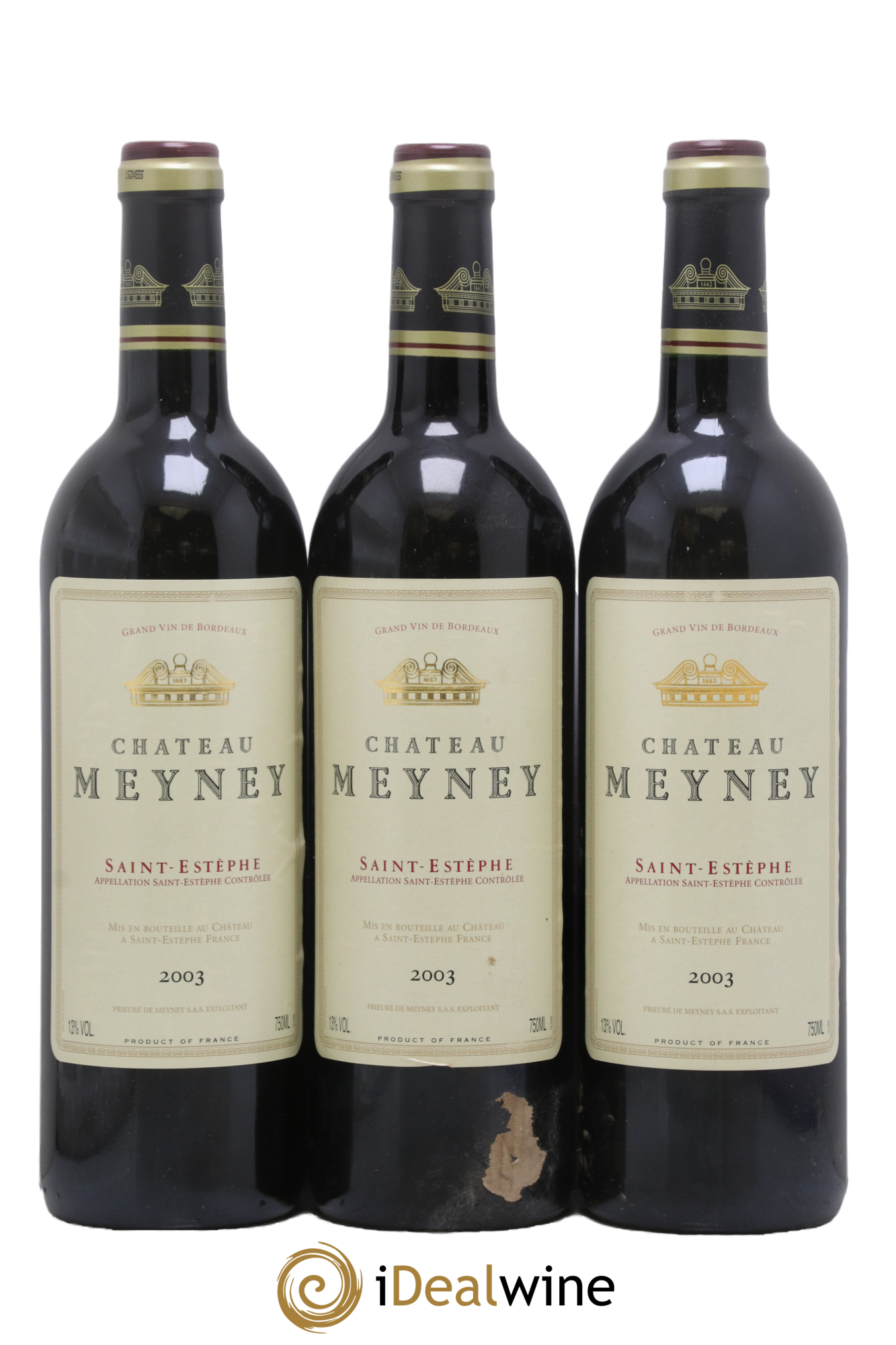 Château Meyney 2003 - Lot de 3 bouteilles - 0