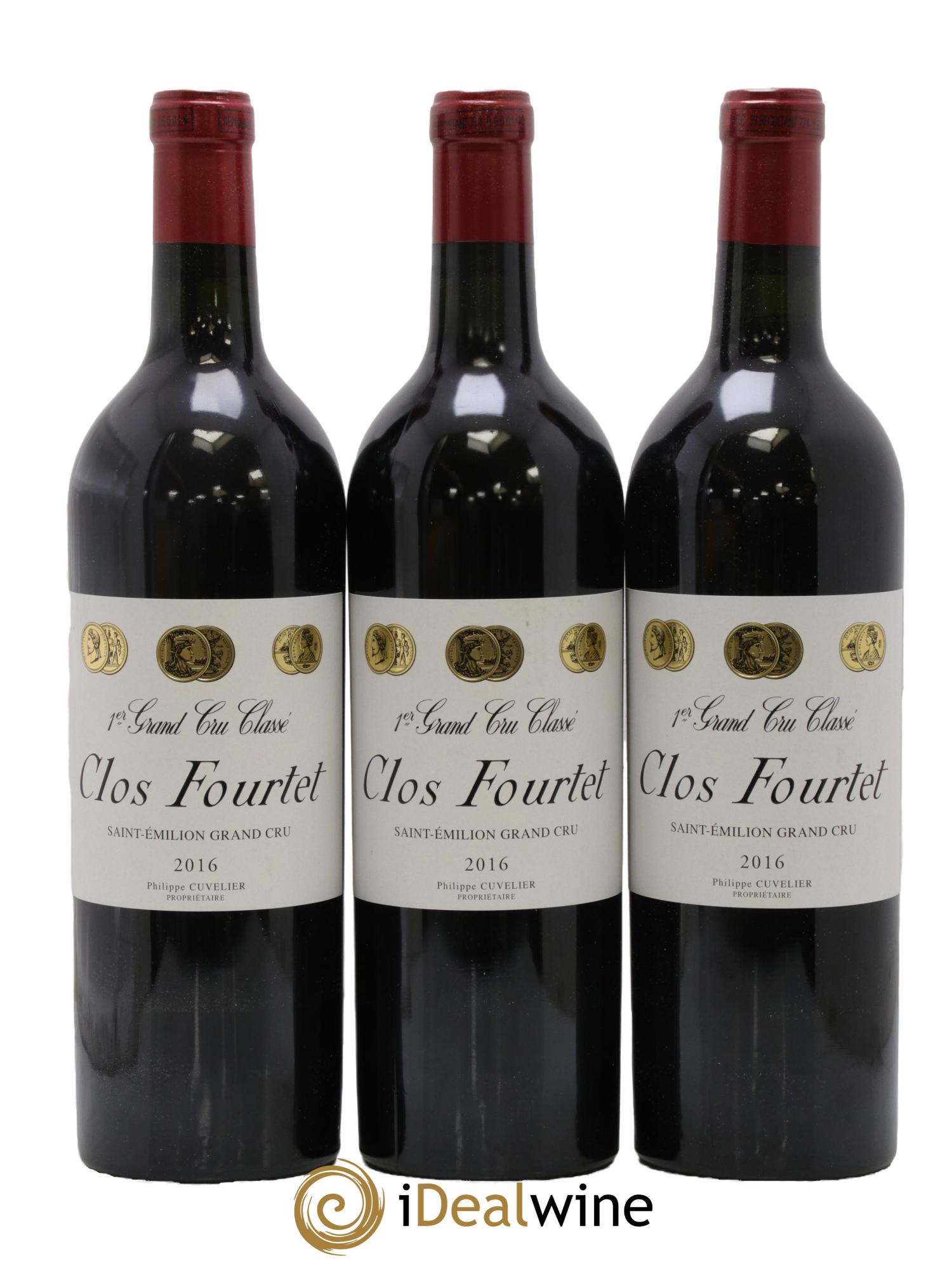 Clos Fourtet 1er Grand Cru Classé B 2016 - Lot de 3 bouteilles - 0