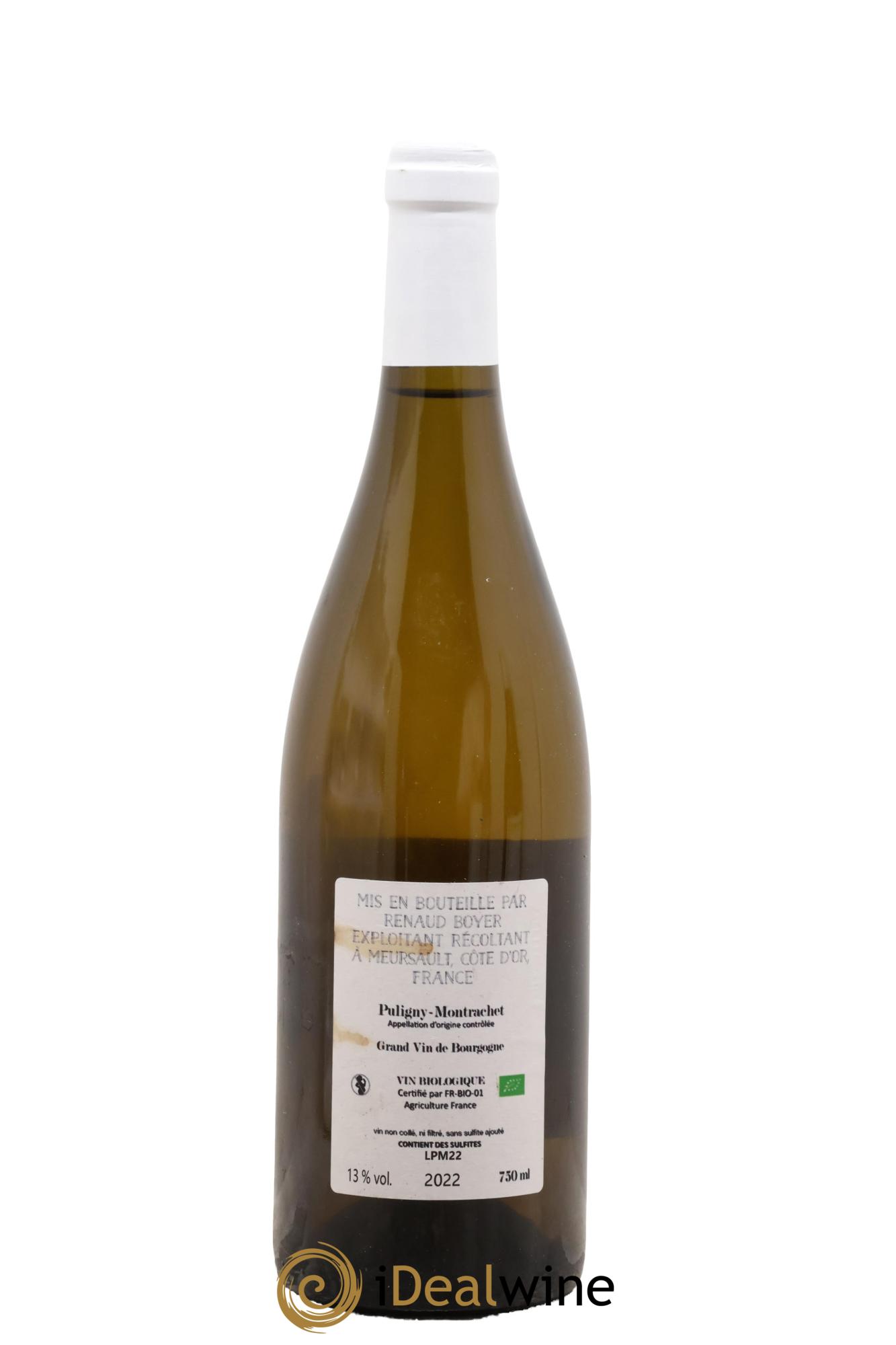 Puligny-Montrachet Les Reuchaux Renaud Boyer 2022 - Lot de 1 bouteille - 1