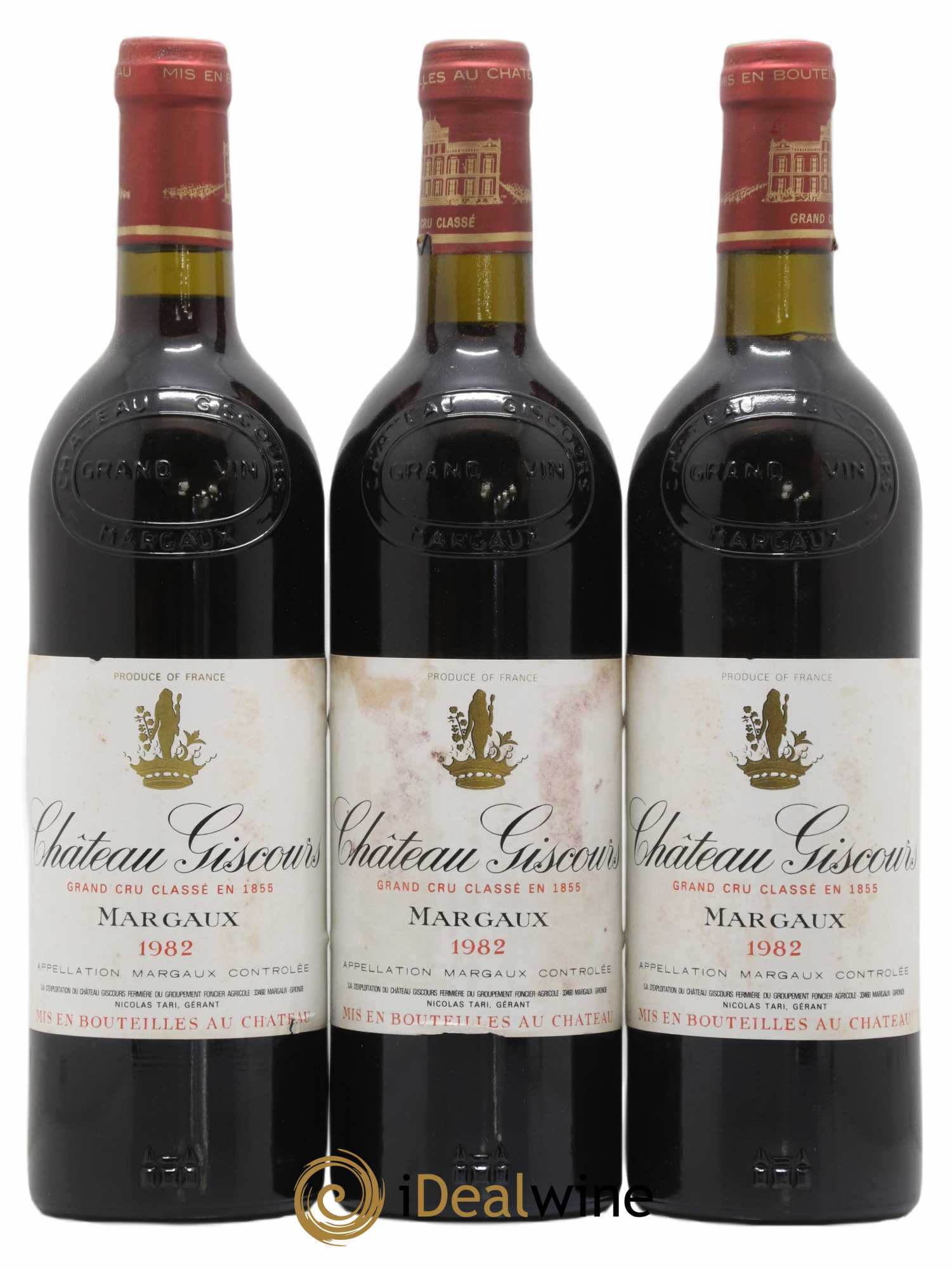 Château Giscours 3ème Grand Cru Classé 1982 - Lot de 3 bouteilles - 0