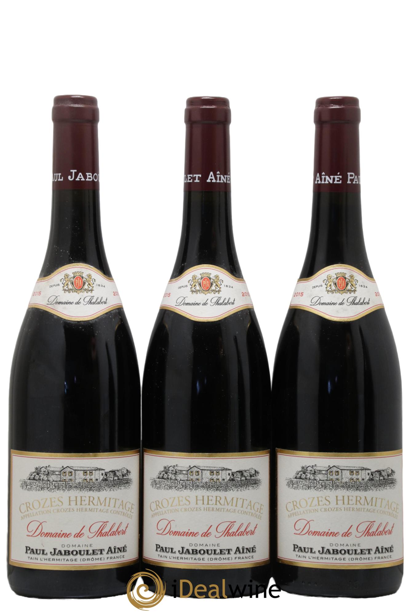 Crozes-Hermitage Domaine de Thalabert Paul Jaboulet Ainé 2015 - Lot de 3 bouteilles - 0