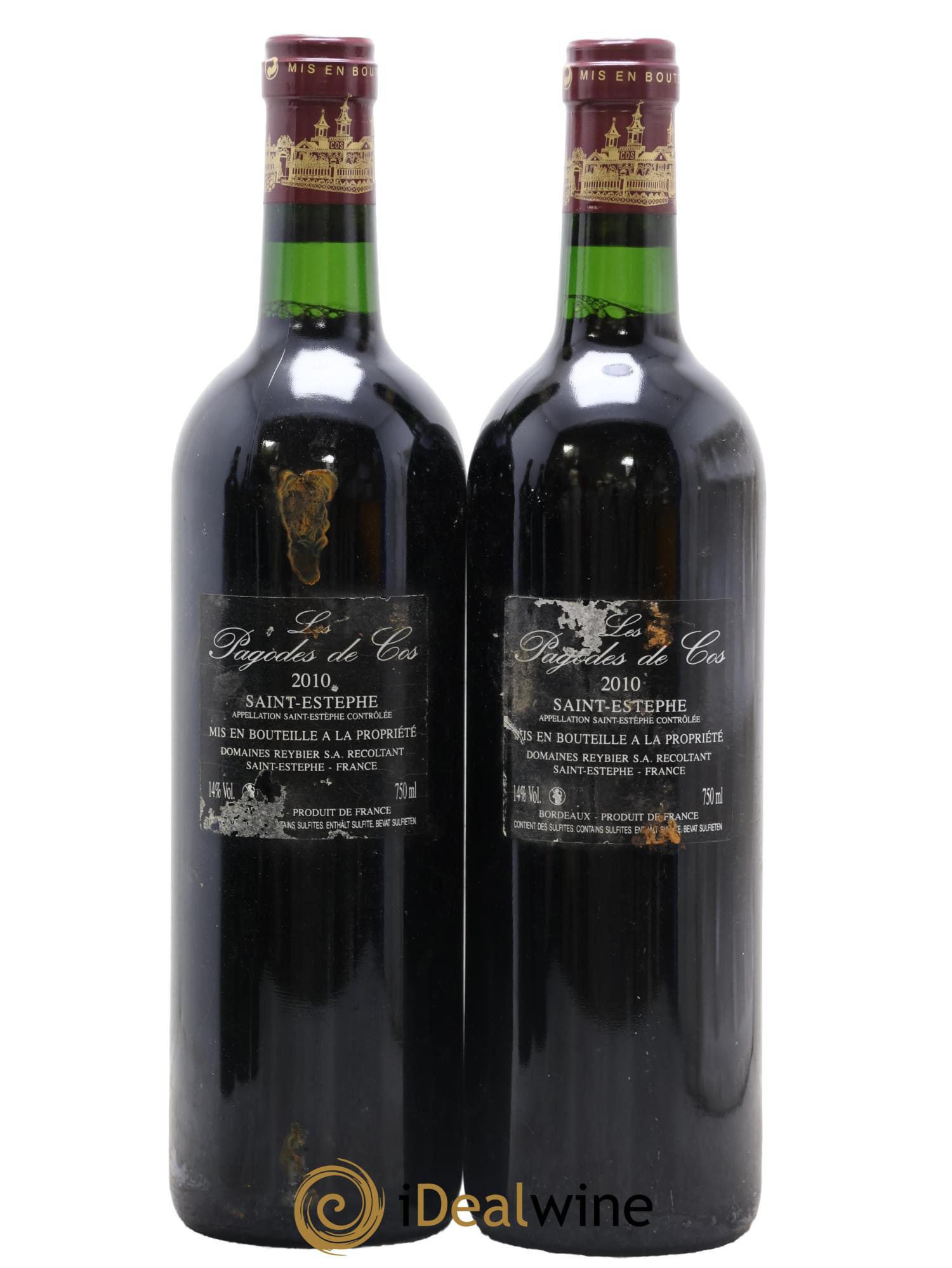 Les Pagodes de Cos Second Vin 2010 - Posten von 2 Flaschen - 1