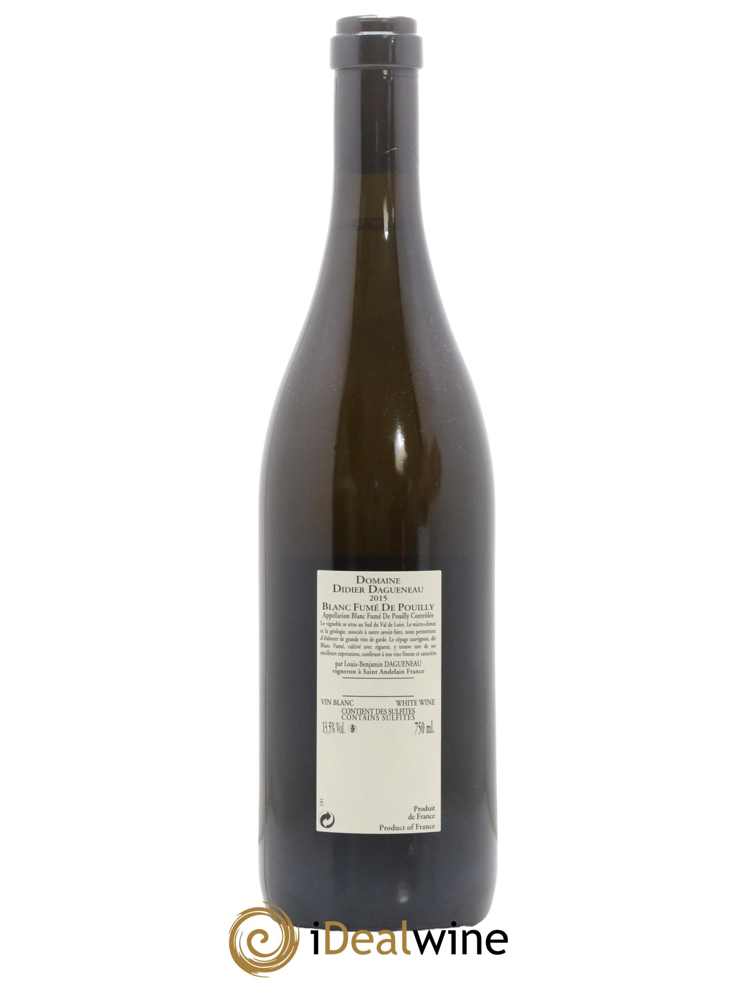 Vin de France (anciennement Pouilly-Fumé) Buisson Renard Dagueneau (Domaine Didier - Louis-Benjamin) 2015 - Lot de 1 bouteille - 1