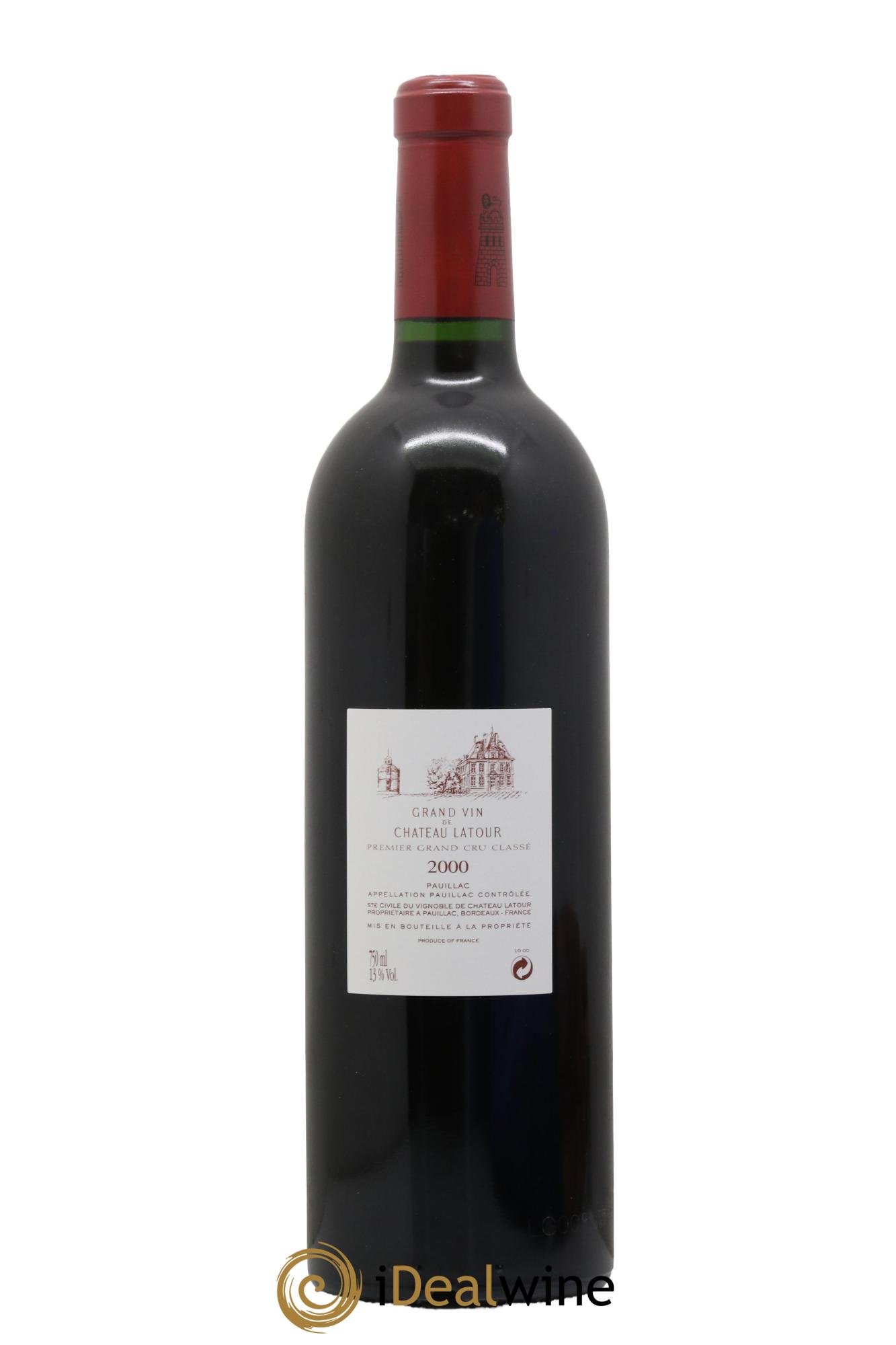 Château Latour 1er Grand Cru Classé 2000 - Lot de 1 bouteille - 1