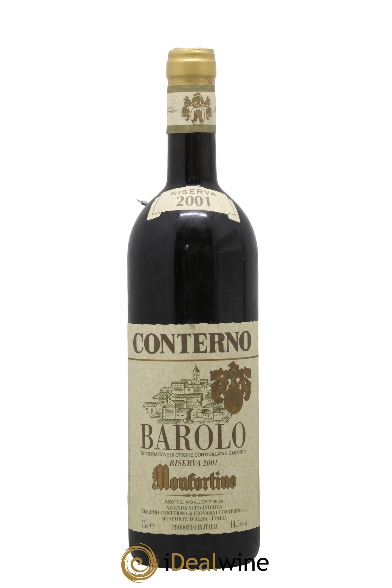 Barolo DOCG Riserva Monfortino Giacomo Conterno 2001 - Lot de 1 bouteille - 0