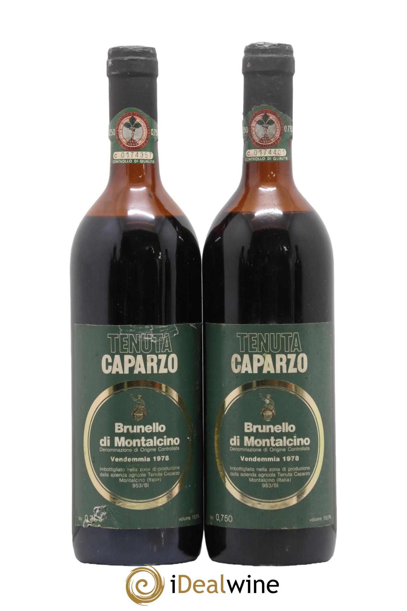 Brunello di Montalcino Tenuta Carpazo 1978 - Lot de 2 bouteilles - 0