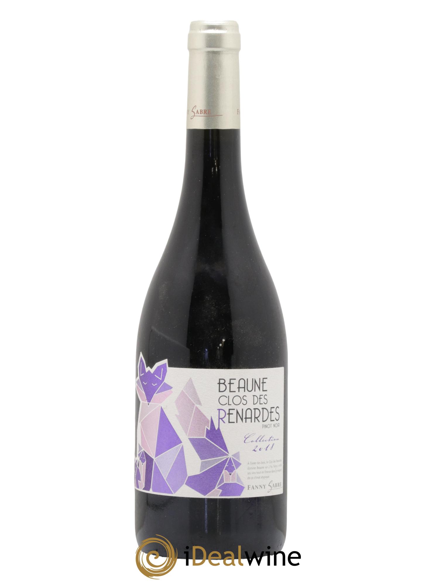 Beaune Clos des Renardes Pinot Noir Fanny Sabre 2018 - Lot de 1 bouteille - 0