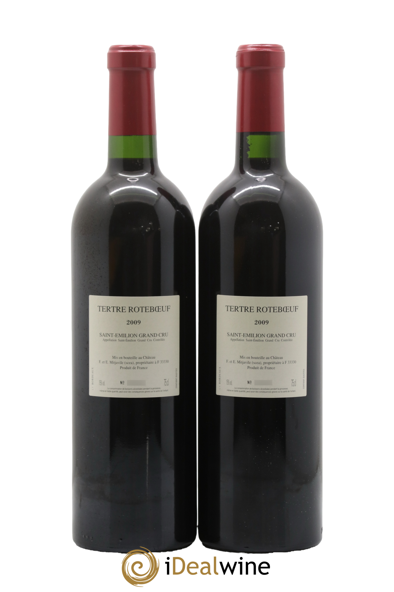 Château Tertre Roteboeuf 2009 - Lot of 2 bottles - 1