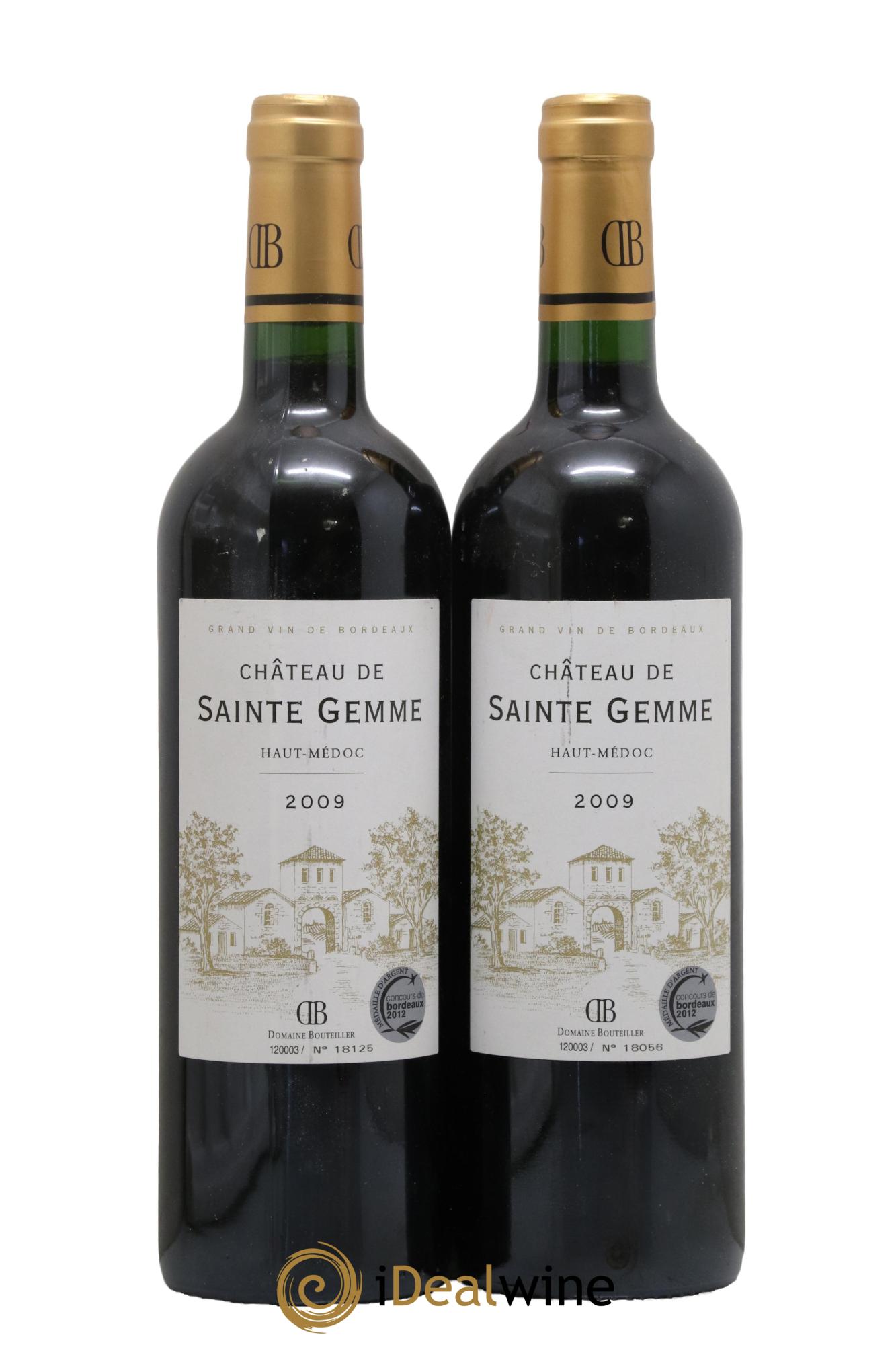 Château de Sainte-Gemme Cru Bourgeois 2009 - Lot of 2 bottles - 0