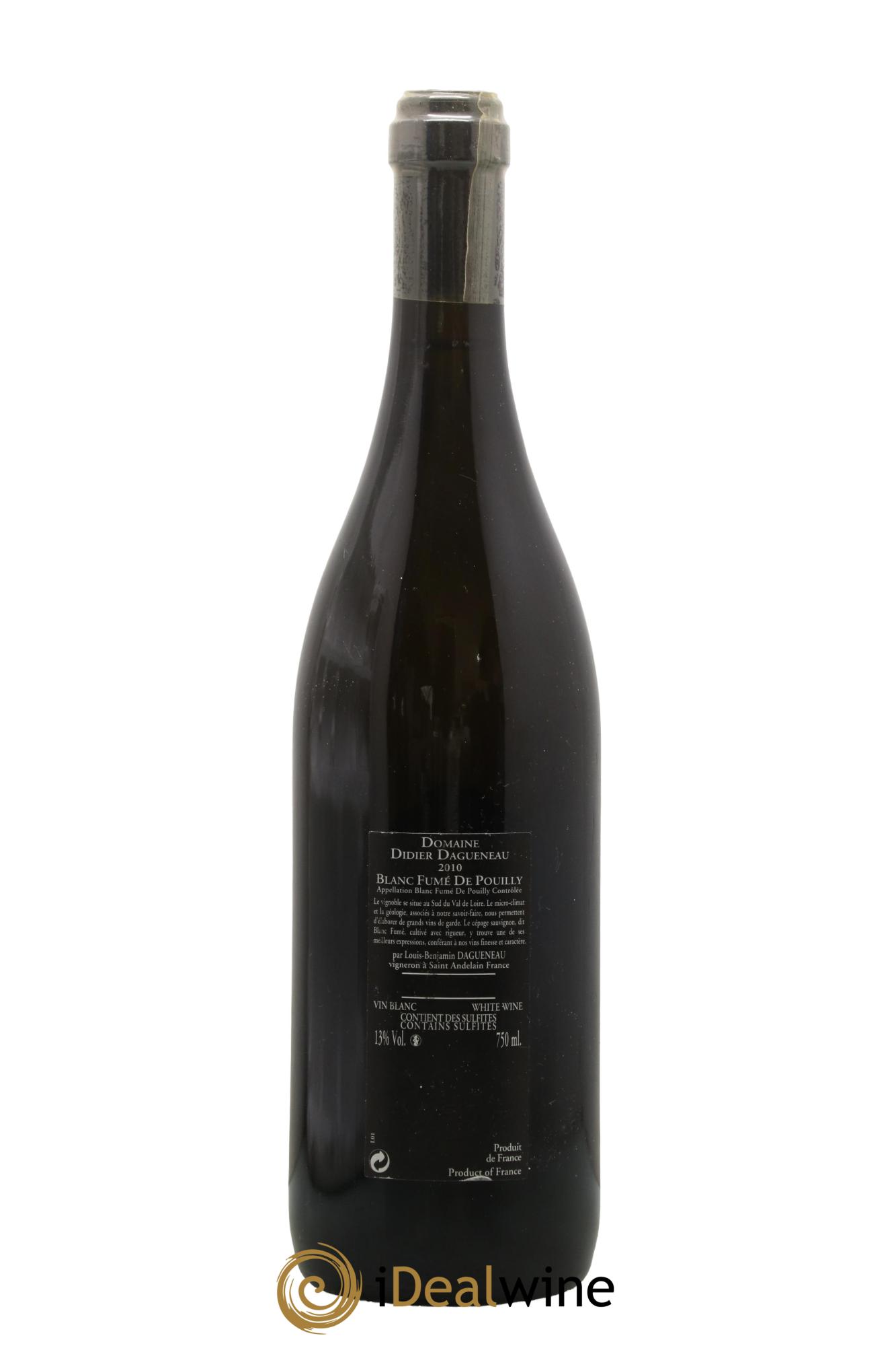 Vin de France (anciennement Pouilly-Fumé) Silex Dagueneau (Domaine Didier - Louis-Benjamin) 2010 - Lot of 1 bottle - 1