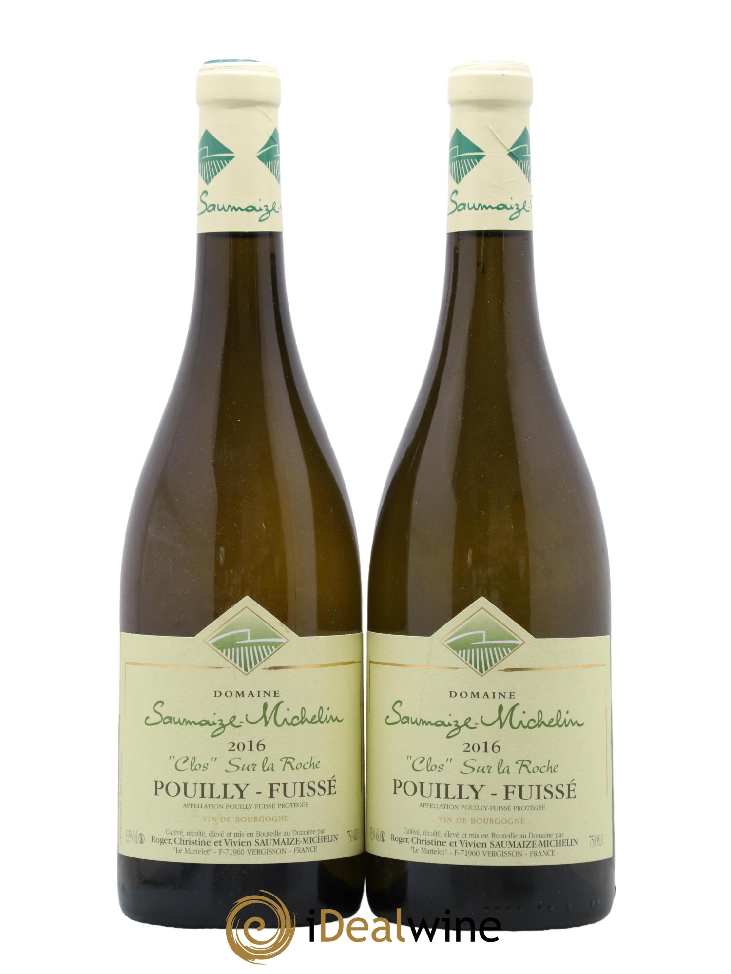 Pouilly-Fuissé Clos sur la Roche Saumaize-Michelin 2016 - Posten von 2 Flaschen - 0