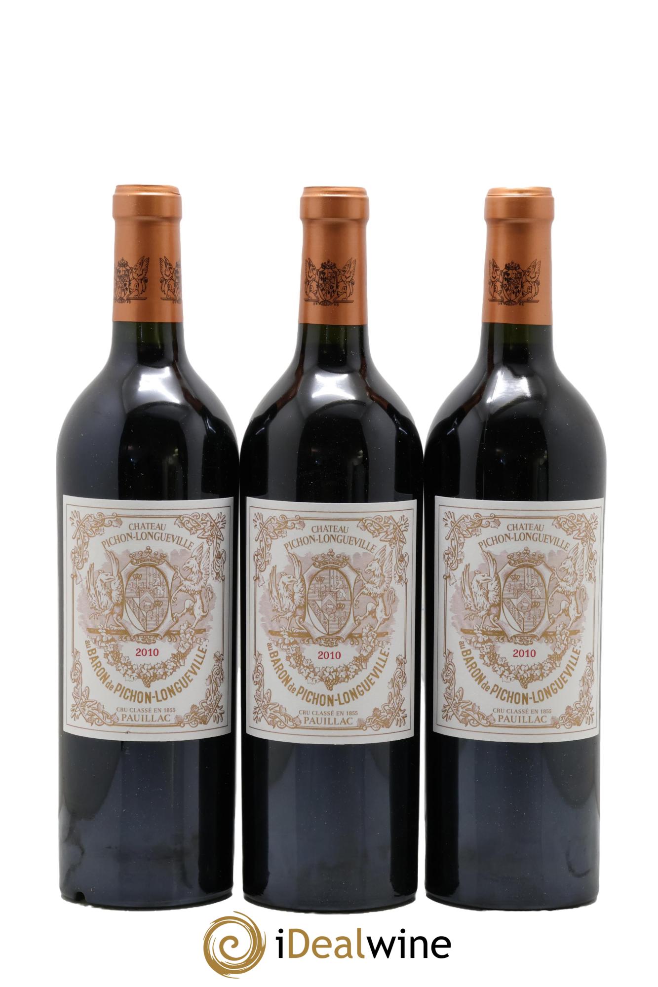 Pichon Longueville Baron 2ème Grand Cru Classé 2010 - Lot de 3 bouteilles - 0