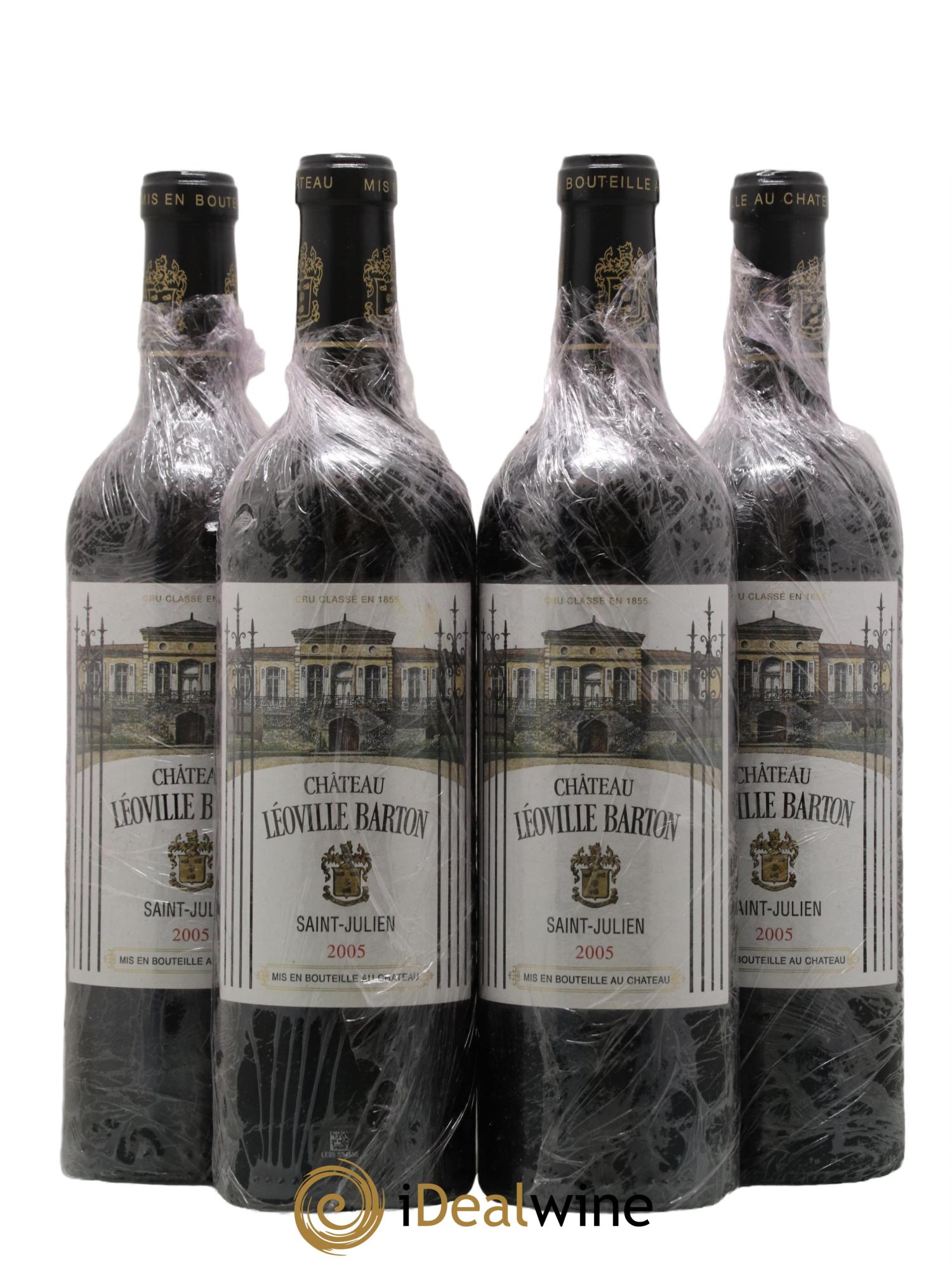Château Léoville Barton 2ème Grand Cru Classé 2005 - Lot de 4 bouteilles - 0
