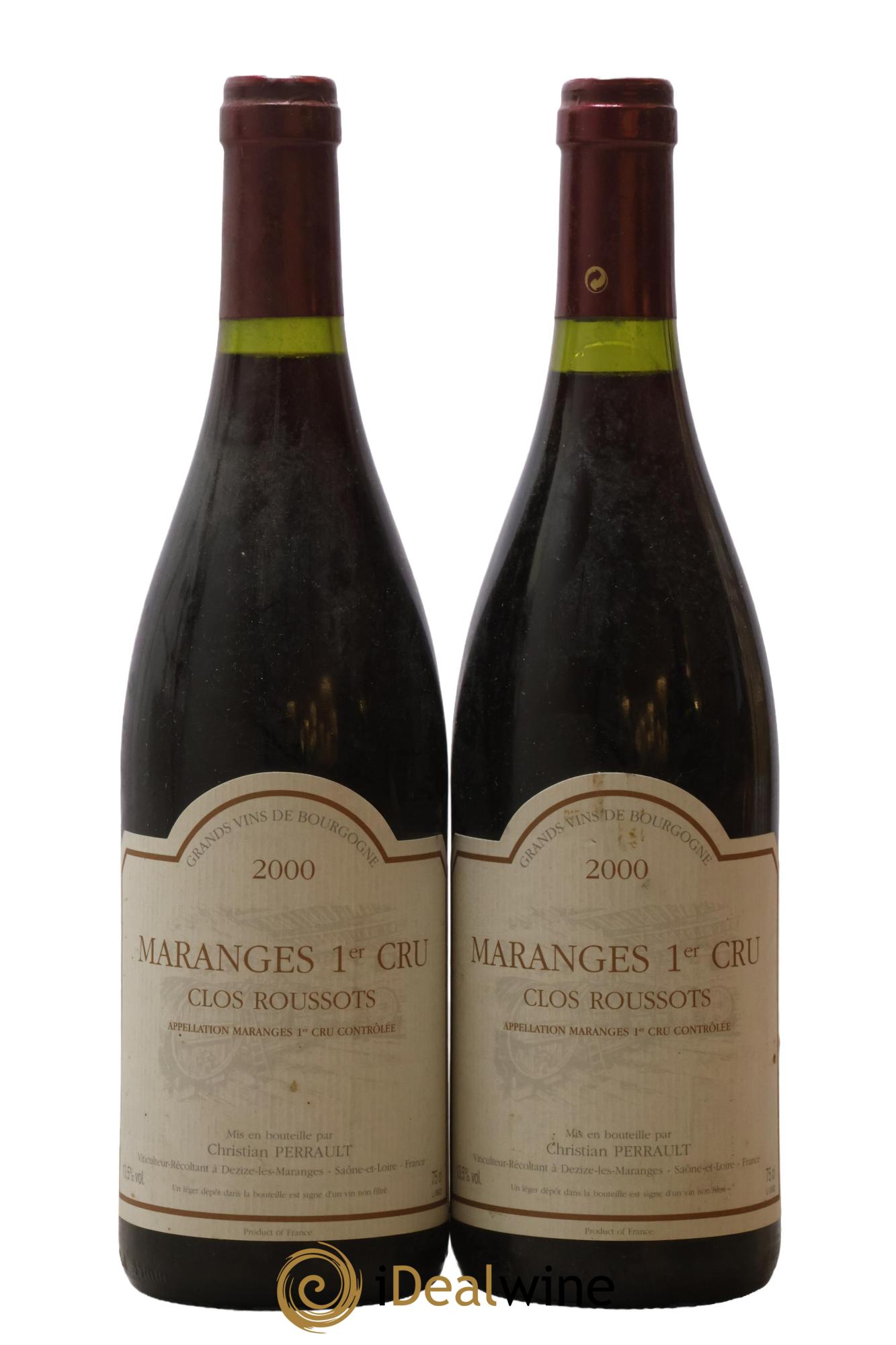 Maranges 1er Cru Le Clos Roussots Perrault 2000 - Lot de 2 bouteilles - 0