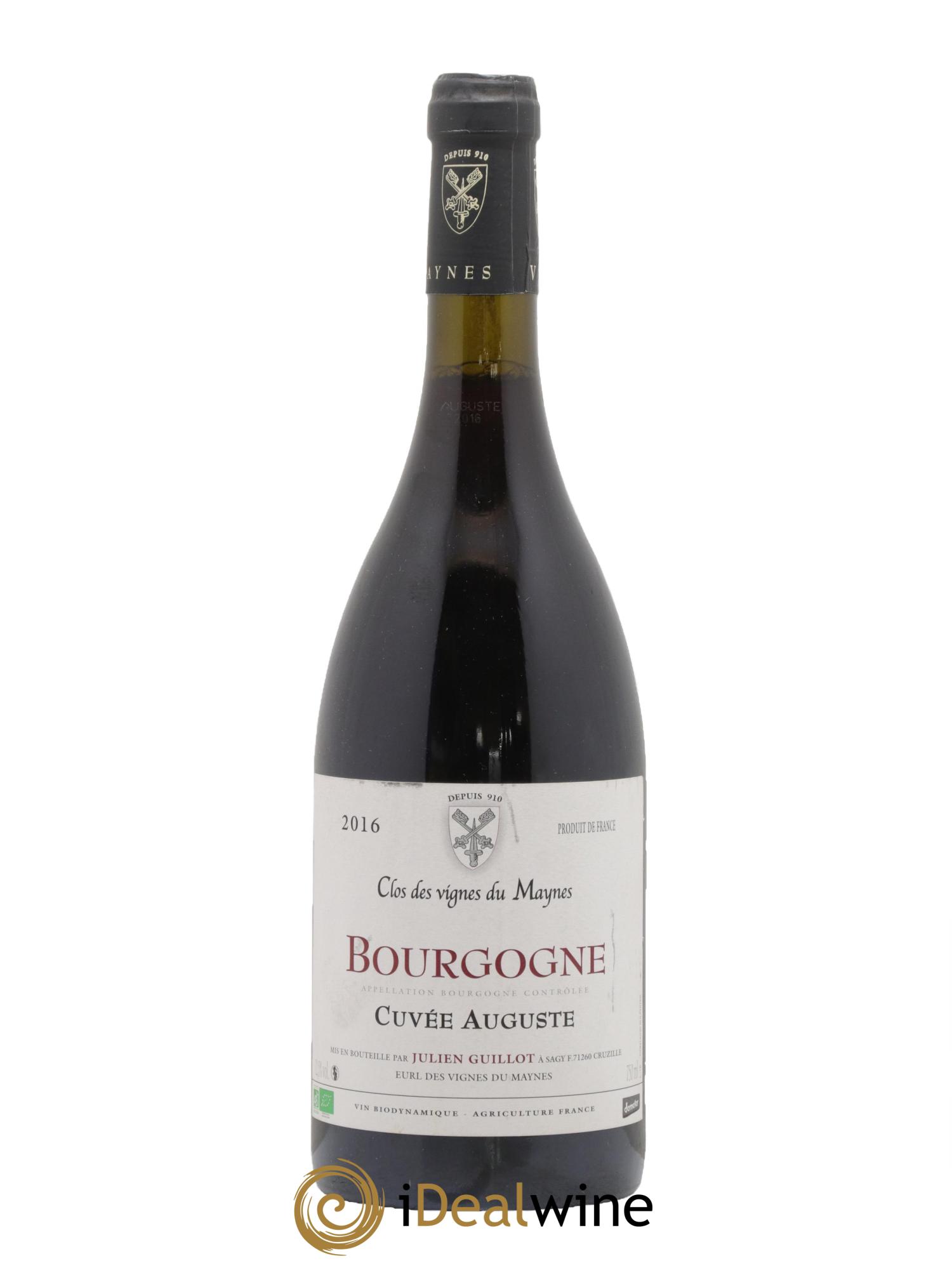 Bourgogne Cuvée Auguste Les Vignes du Maynes 2016 - Lot de 1 bouteille - 0