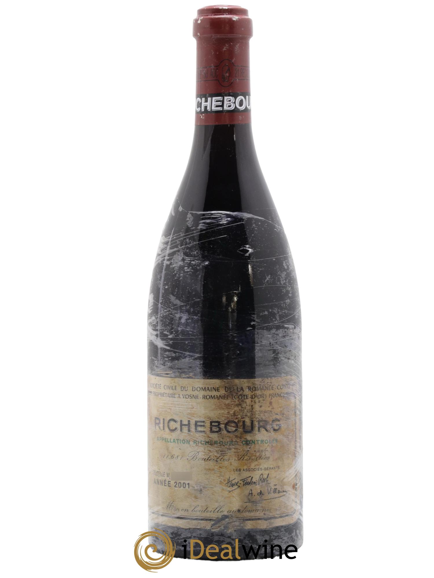 Richebourg Grand Cru Domaine de la Romanée-Conti 2001 - Lot de 1 bouteille - 0