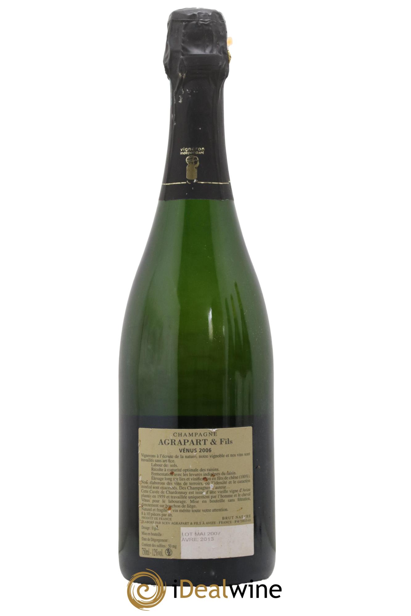 Vénus Blanc de Blancs Brut Nature Pascal Agrapart 2006 - Lotto di 1 bottiglia - 1