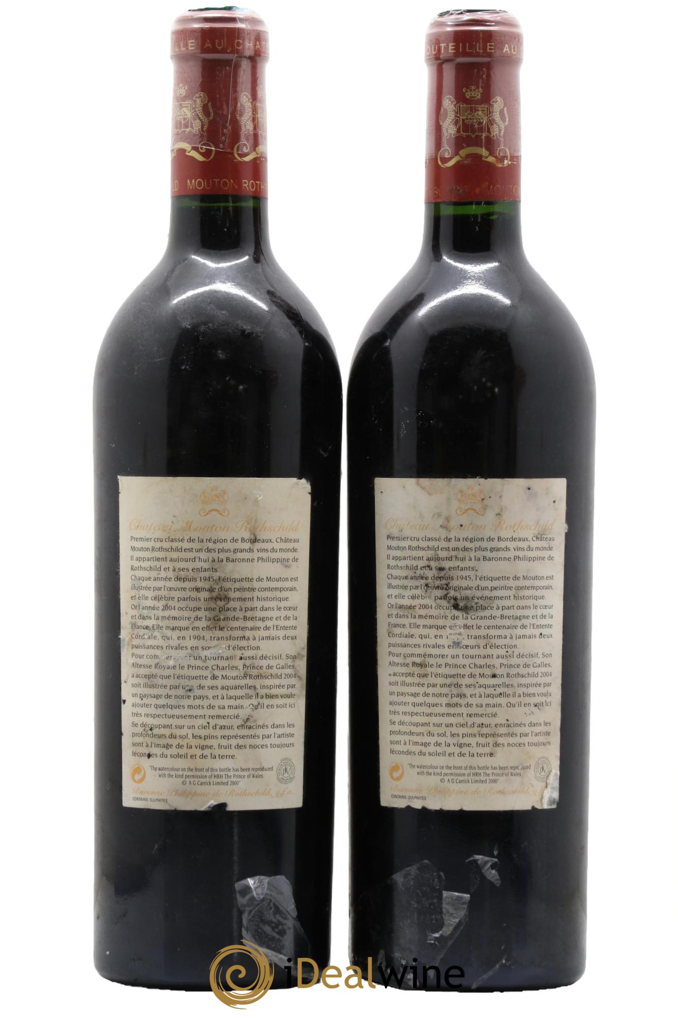 Château Mouton Rothschild 1er Grand Cru Classé 2004 - Lot de 2 bouteilles - 1