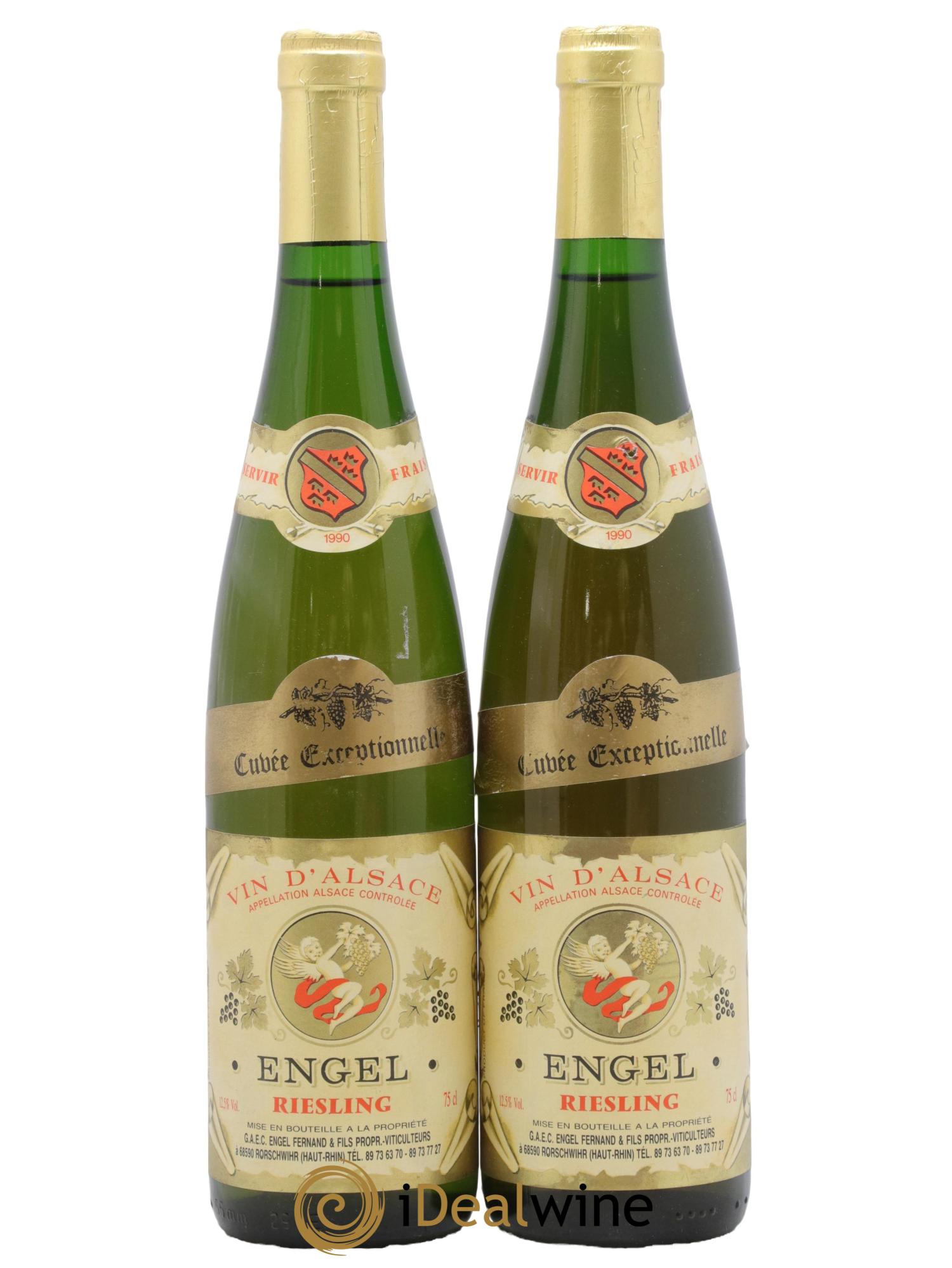 Alsace Riesling Cuvée Exceptionnelle Fernand Engel 1990 - Lot de 2 bouteilles - 0
