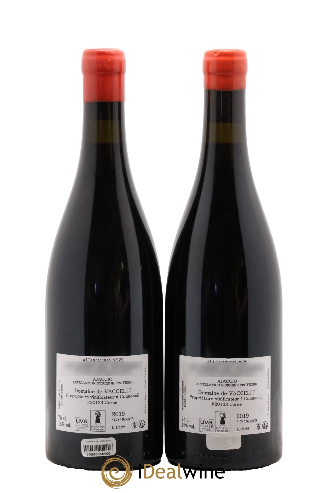 Ajaccio Granit 174 Vaccelli 2019 - Lot de 2 bouteilles - 1