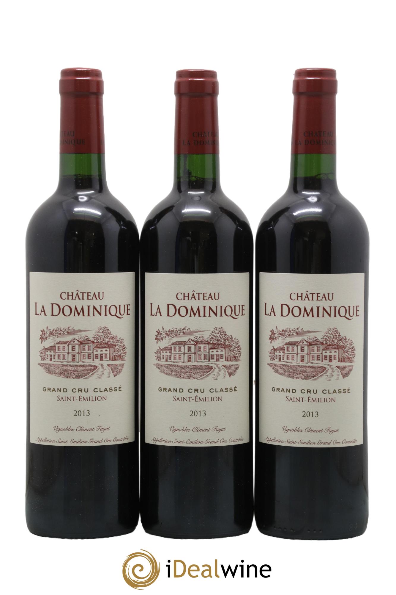 Château la Dominique Grand Cru Classé 2013 - Lotto di 3 bottiglie - 0