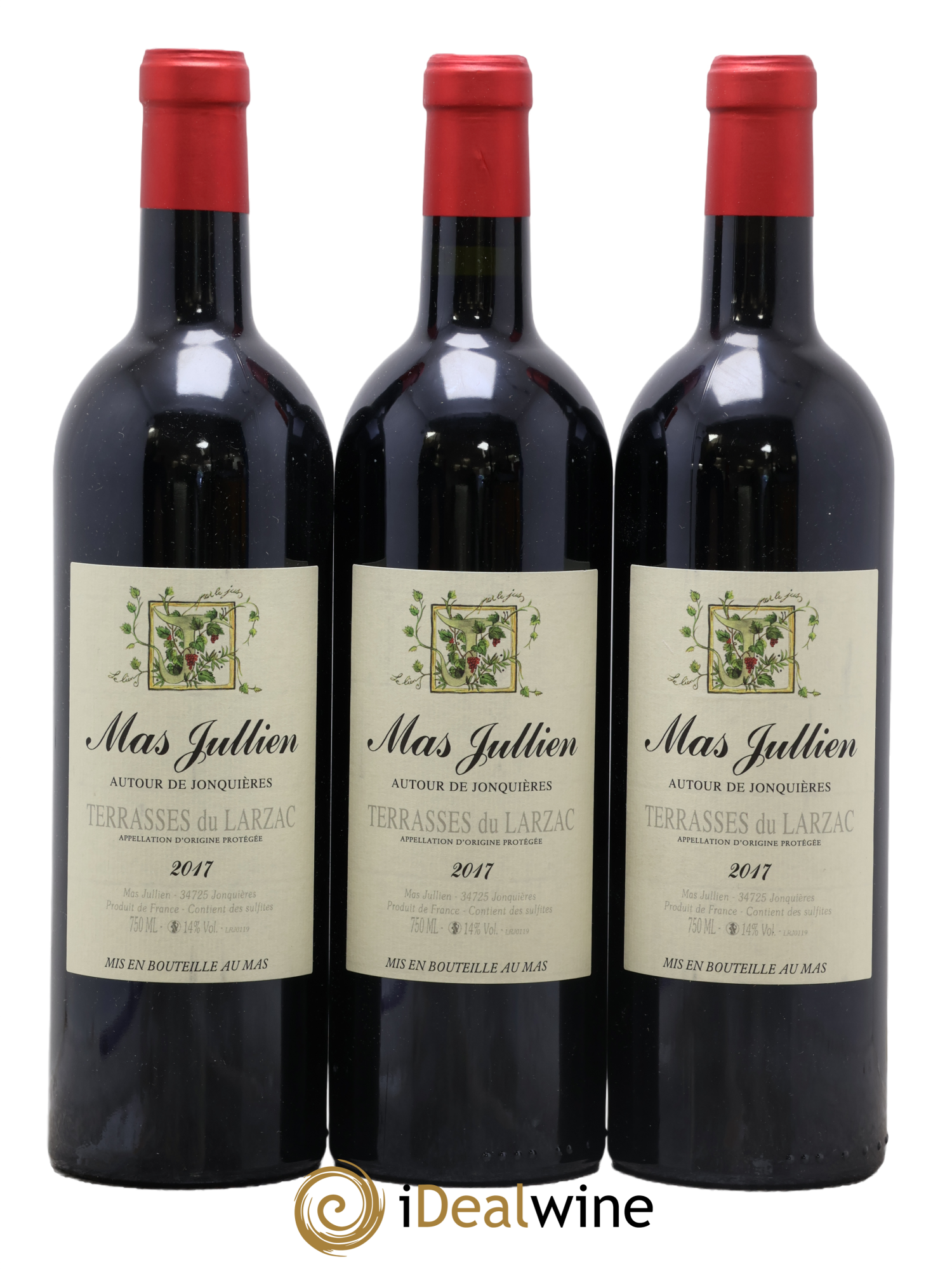 Terrasses du Larzac Mas Jullien Autour de Jonquières Olivier Jullien 2017 - Lotto di 3 bottiglie - 0