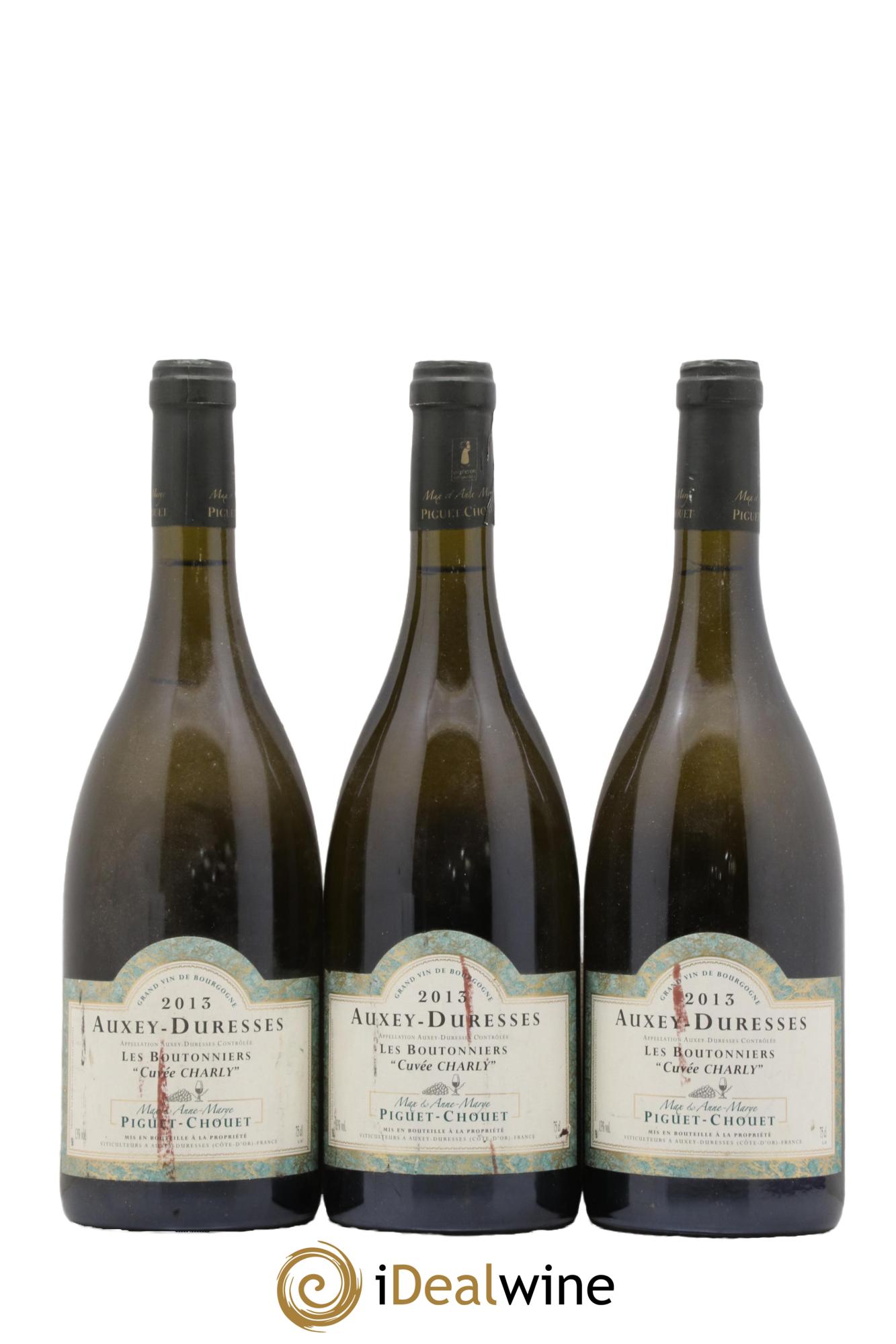 Auxey-Duresses Les Boutonniers Cuvée Charly Piguet-Chouet 2013 - Lot de 3 bouteilles - 0