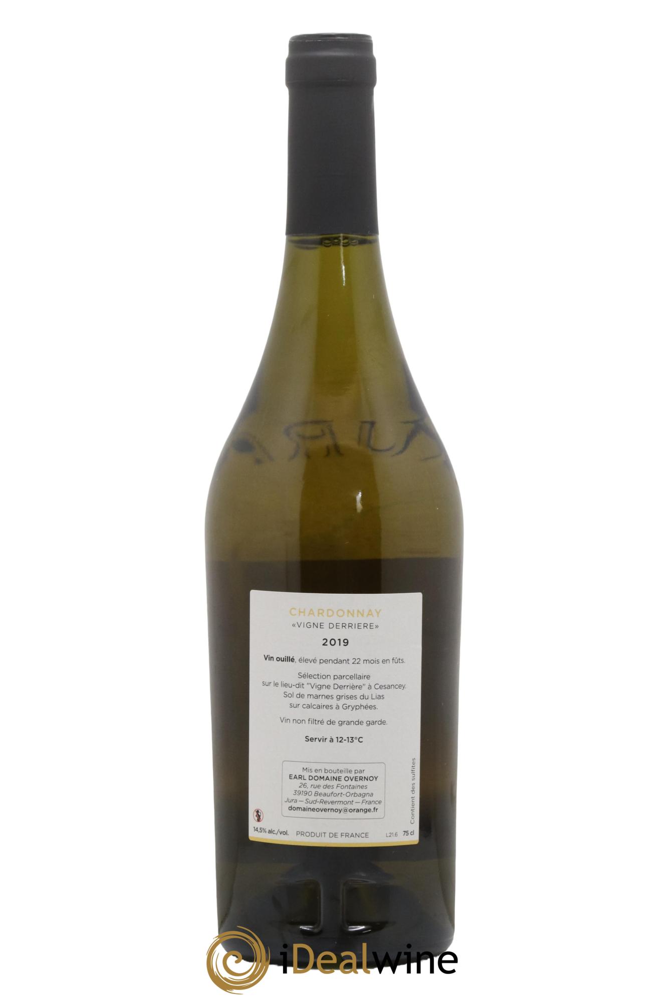 Côtes du jura Vigne Derrière Guillaume Overnoy 2019 - Lot de 1 bouteille - 1