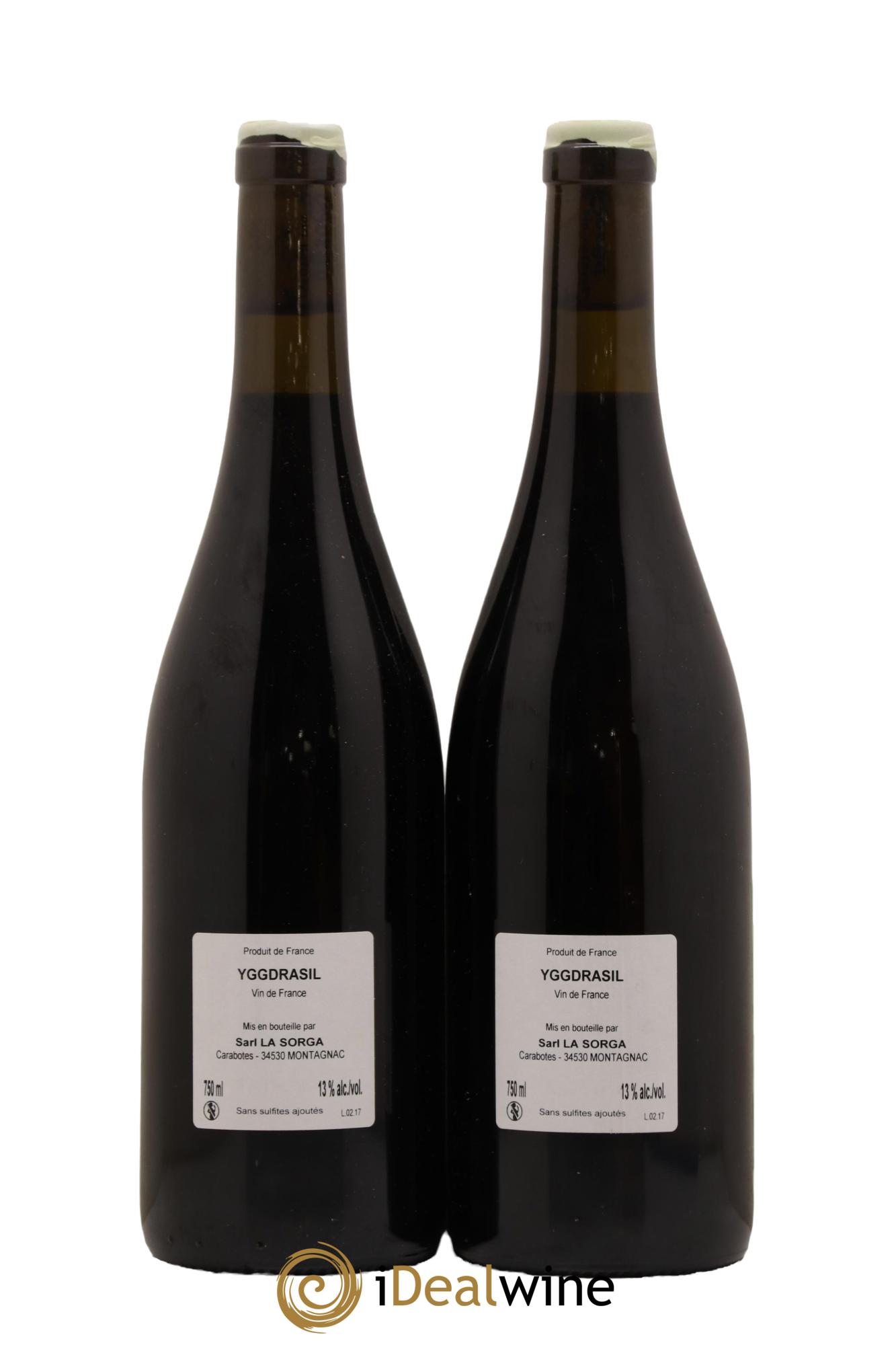 Vin de France YGGDRASIL La Sorga Anthony Tortul 2017 - Lot de 2 bouteilles - 1