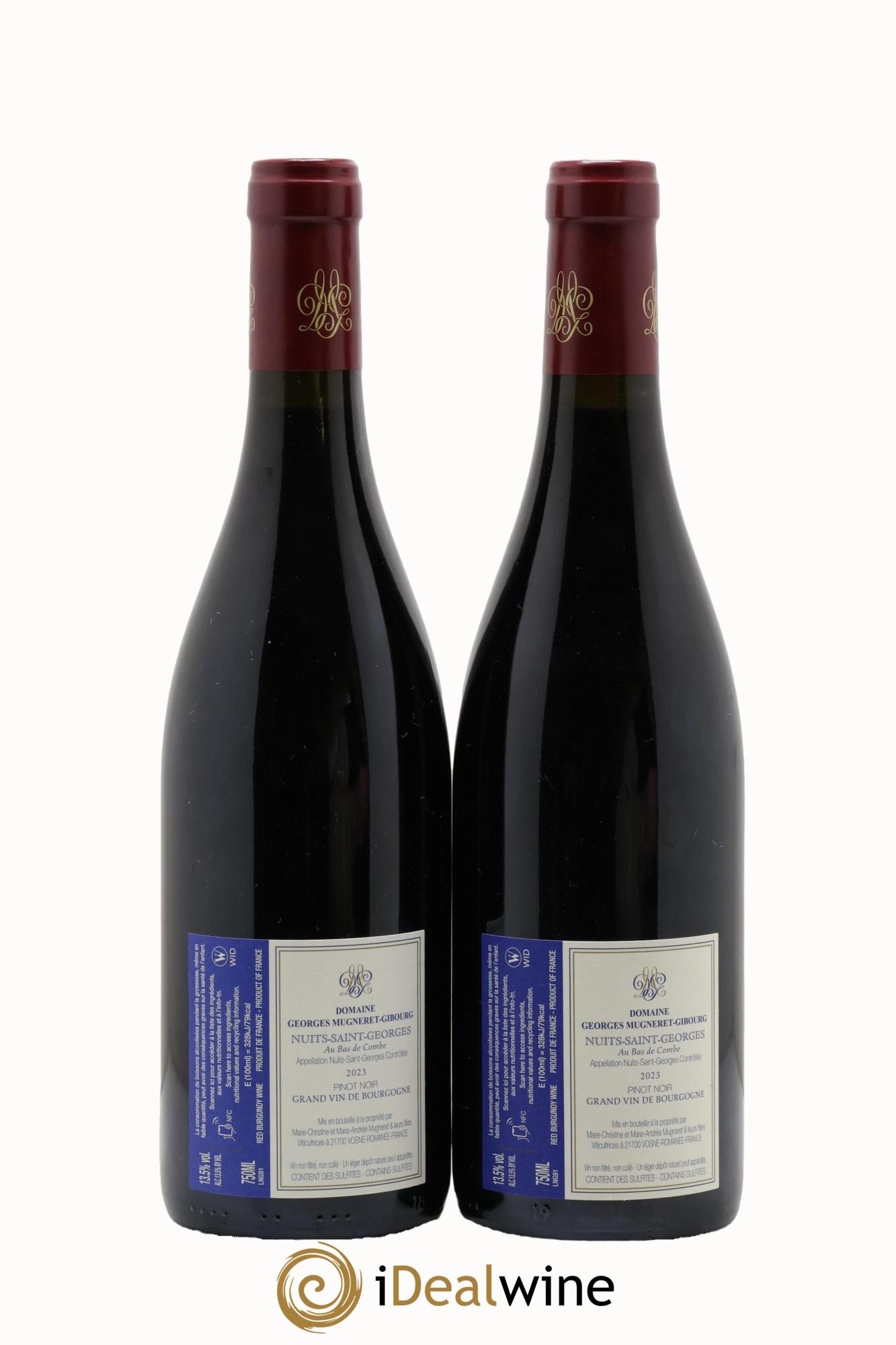 Nuits-Saint-Georges Au Bas de Combe Mugneret-Gibourg (Domaine) 2023 - Lotto di 2 bottiglie - 1