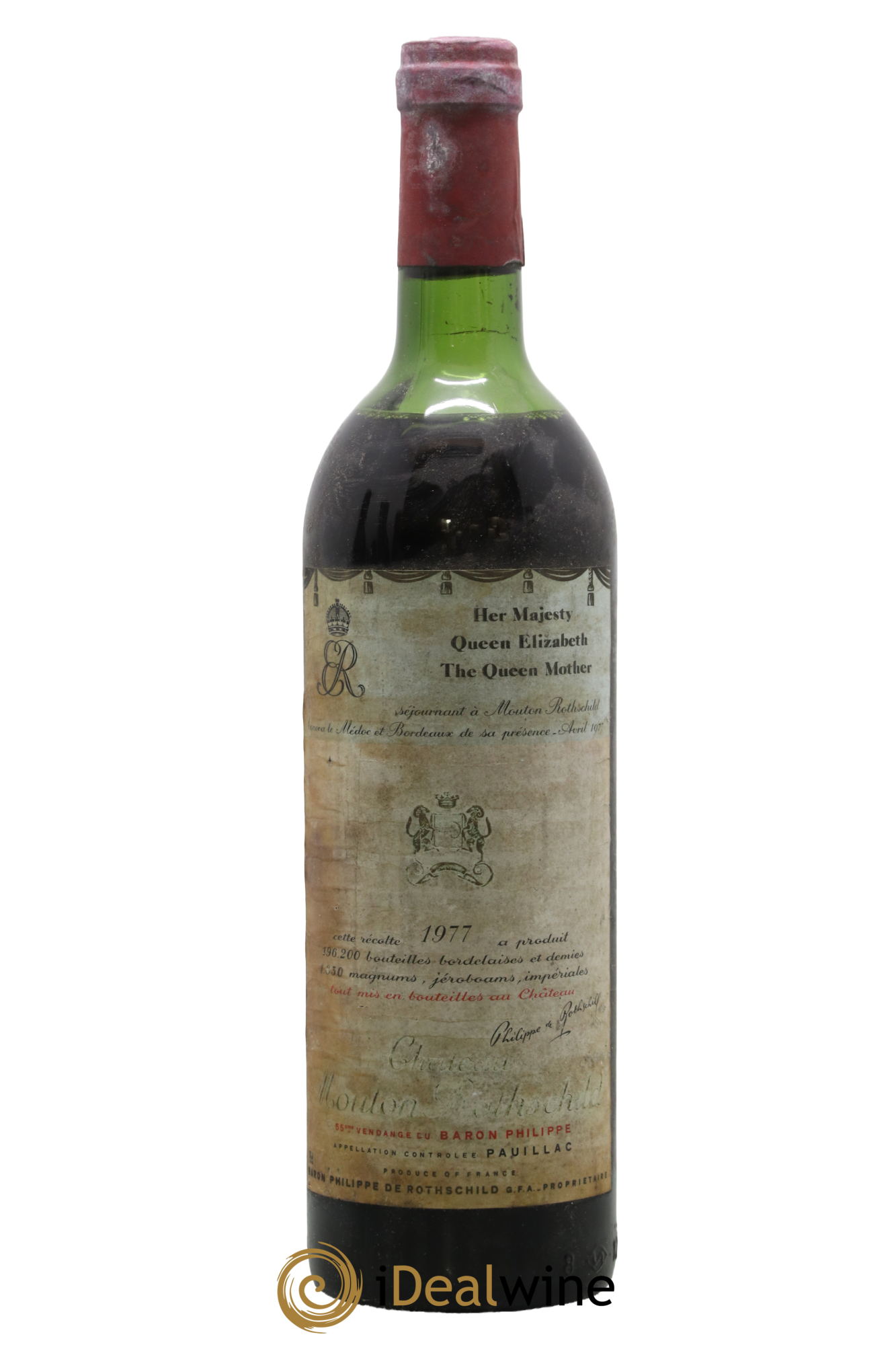 Château Mouton Rothschild 1er Grand Cru Classé 1977 - Lot de 1 bouteille - 0