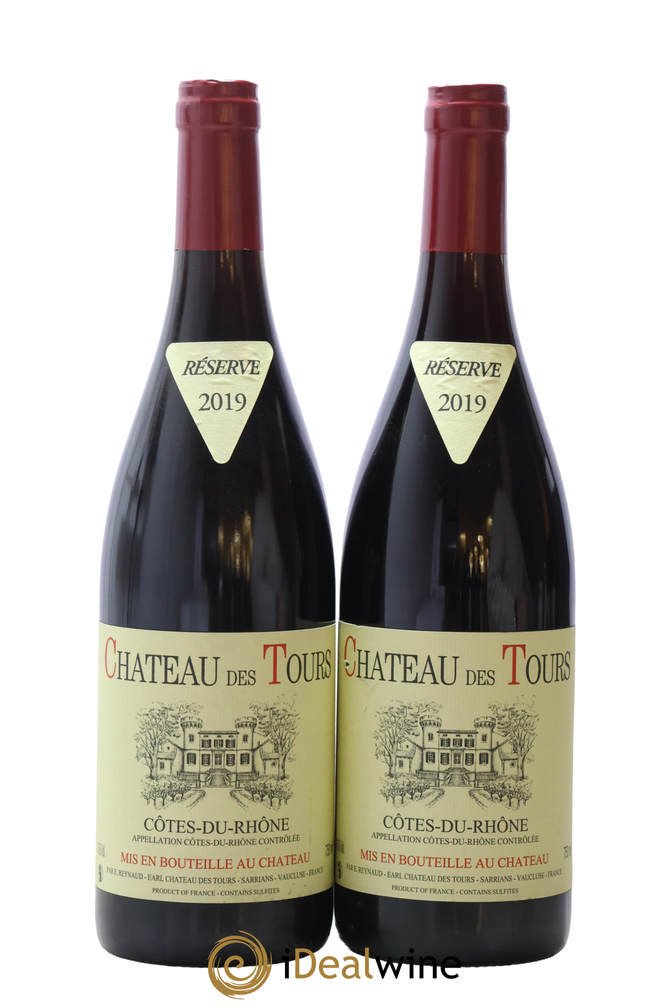 Côtes-du-Rhône Château des Tours Emmanuel Reynaud 2019 - Lot de 2 bouteilles - 0