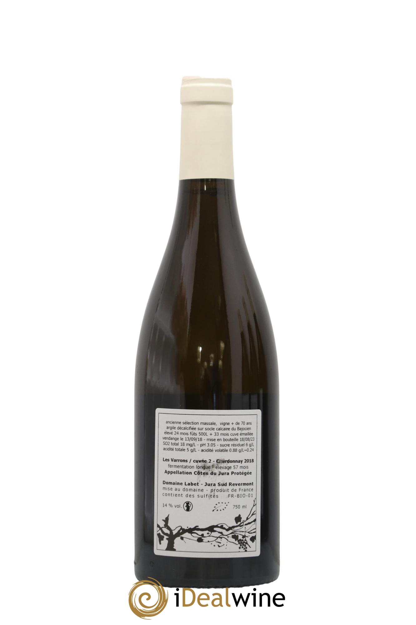 Côtes du Jura Les Varrons / Cuvée 2 - Elevage 57 mois Labet (Domaine) 2018 - Lot of 1 bottle - 1