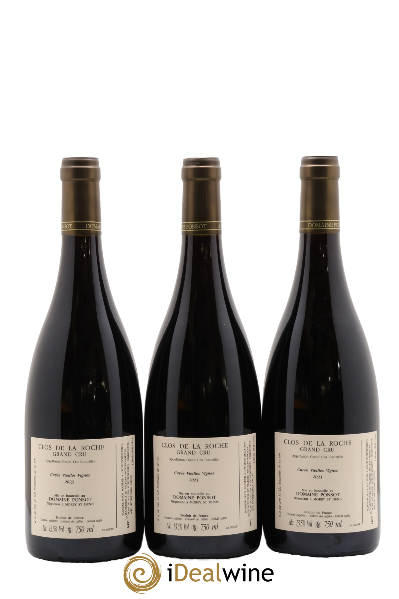 Clos de la Roche Grand Cru Vieilles Vignes Ponsot (Domaine) 2023 - Lot of 6 bottles - 2