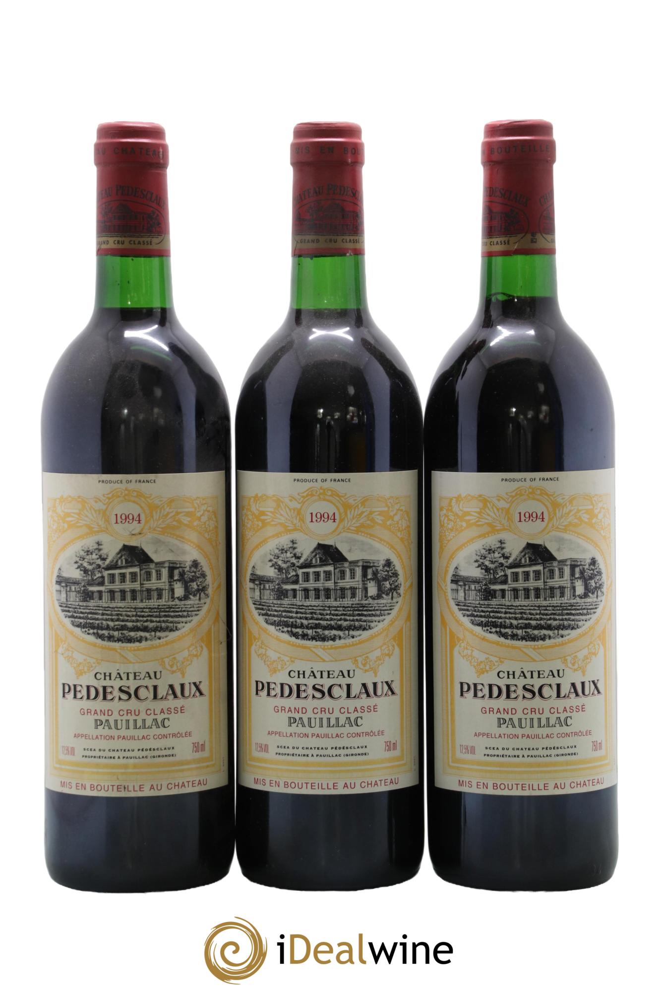Château Pedesclaux 5ème Grand Cru Classé 1994 - Lot de 3 bouteilles - 0