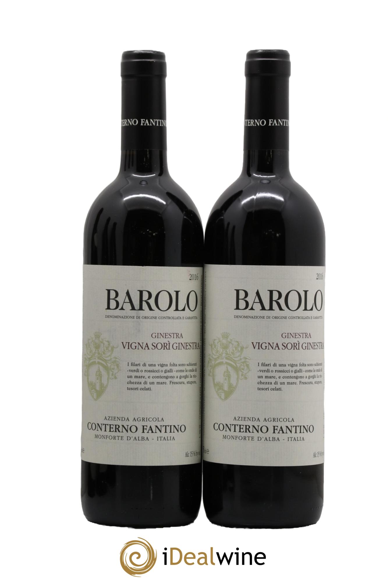 Barolo DOCG Sori Ginestra Conterno Fantino 2016 - Lot de 2 bouteilles - 0