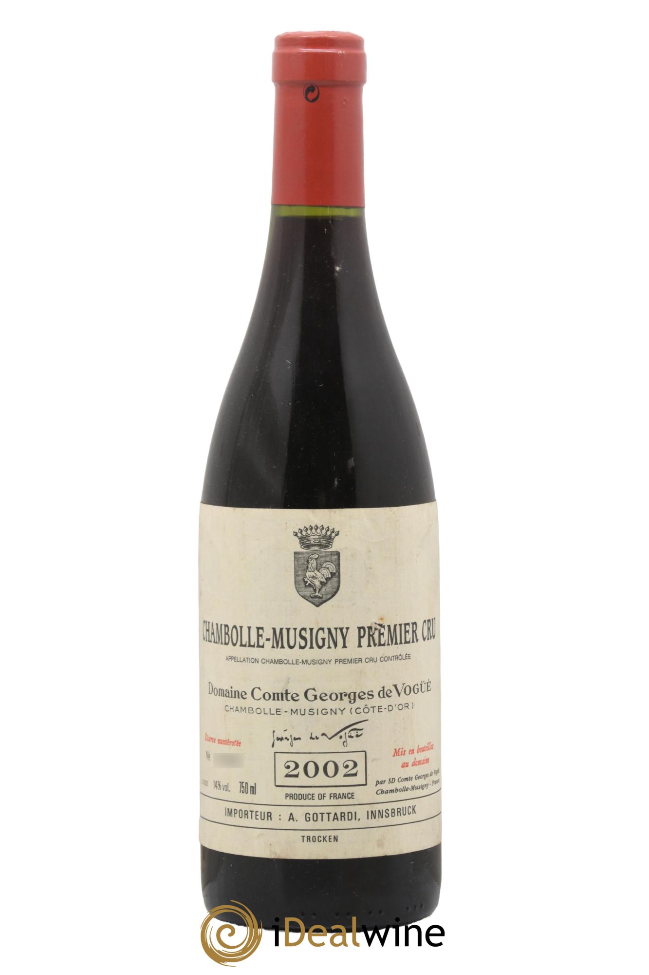 Chambolle-Musigny 1er Cru Comte Georges de Vogüé 2002 - Lot de 1 bouteille - 0