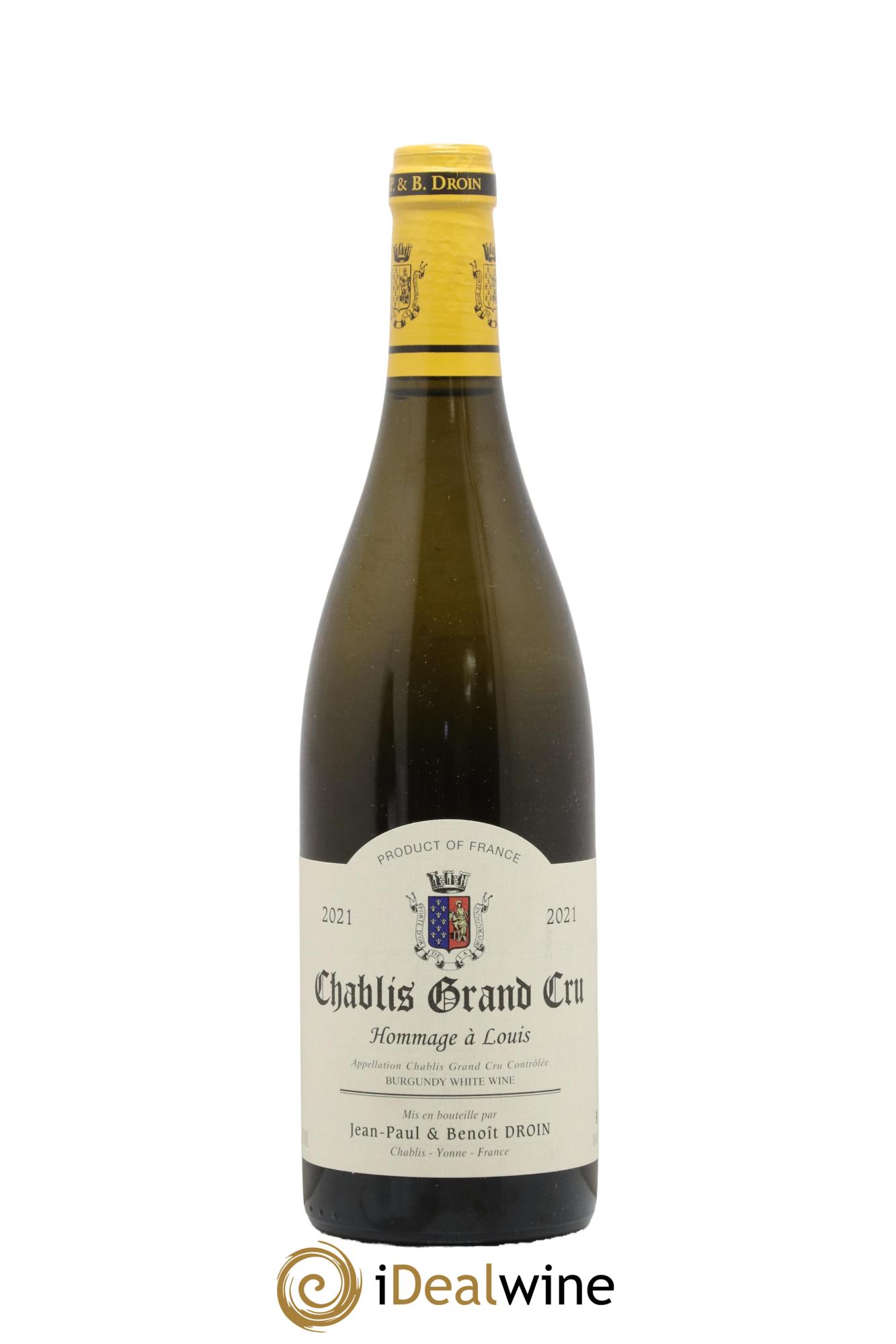 Chablis Grand Cru Hommage à Louis Jean-Paul & Benoît Droin (Domaine) 2021 - Posten von 1 Flasche - 0