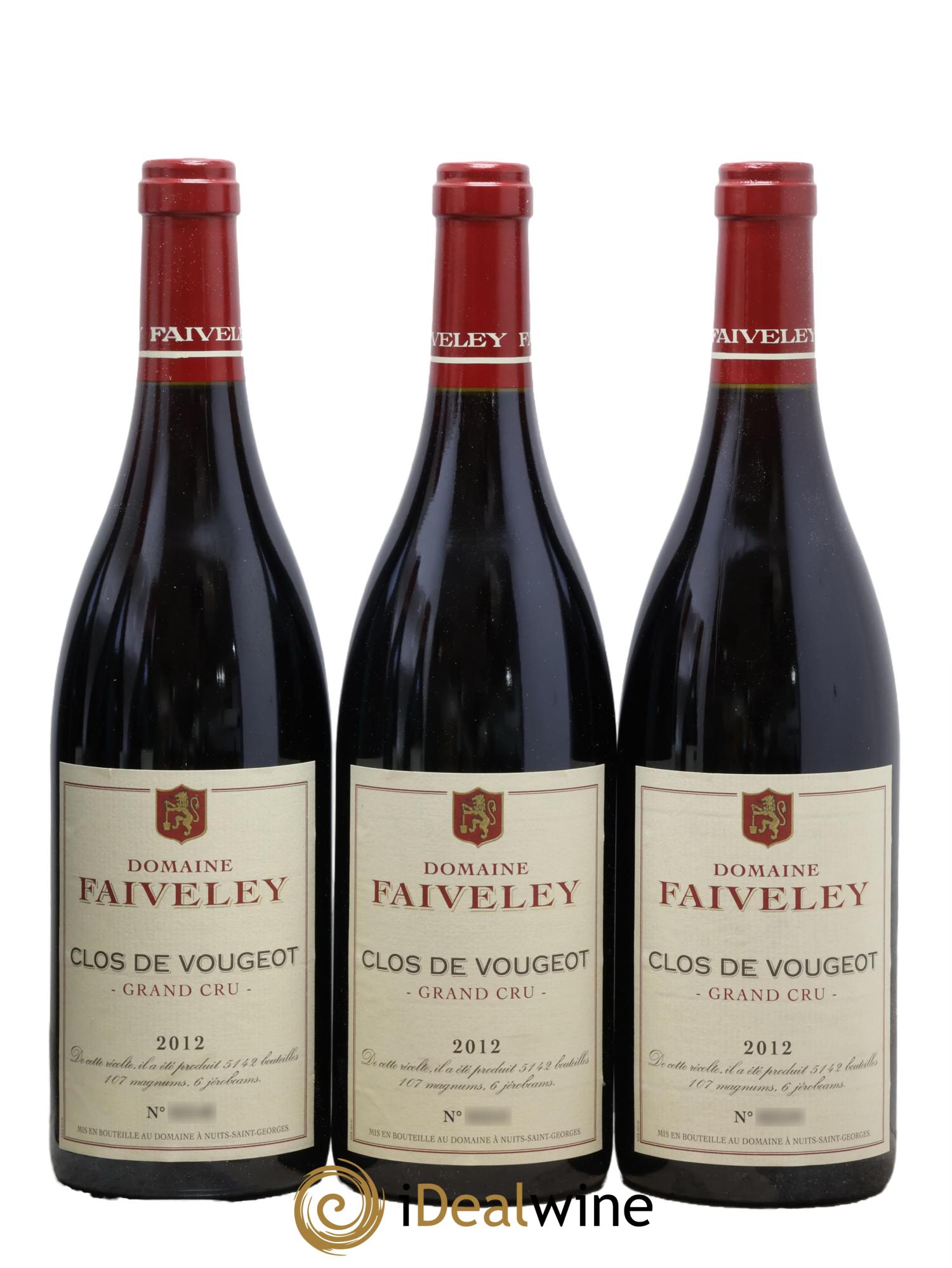 Clos de Vougeot Grand Cru Faiveley 2012 - Lotto di 6 bottiglie - 1