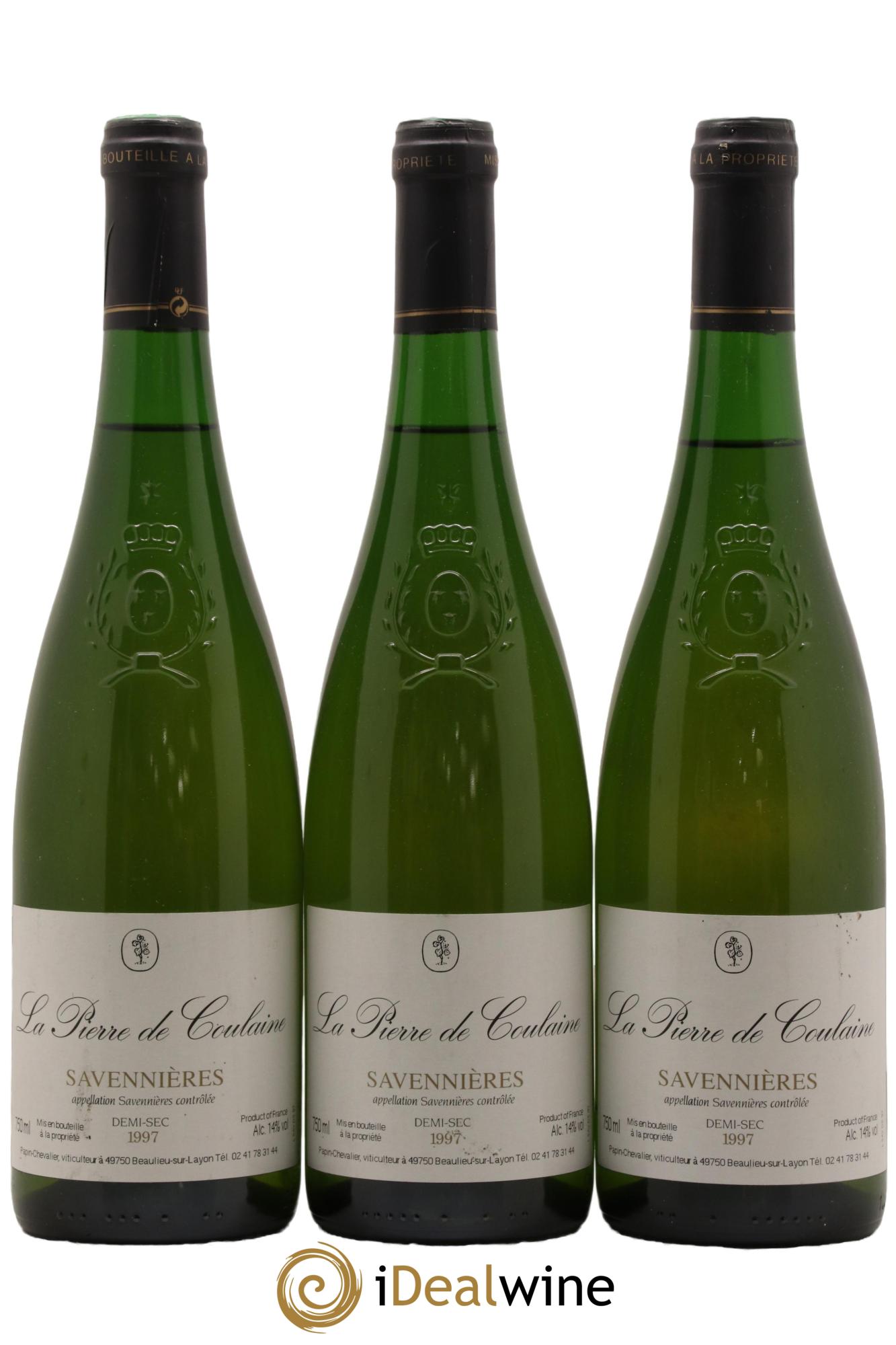 Savennières La Pierre de Coulaine Demi-Sec Papin-Chevalier 1997 - Lot de 3 bouteilles - 0