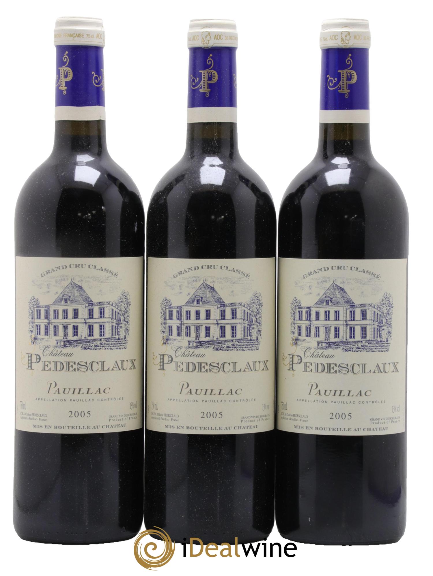 Château Pedesclaux 5ème Grand Cru Classé 2005 - Lot de 3 bouteilles - 0