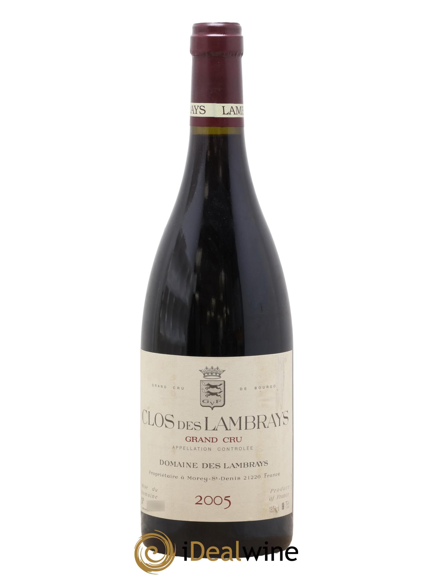Clos des Lambrays Grand Cru Domaine des Lambrays 2005 - Lot de 1 bouteille - 0