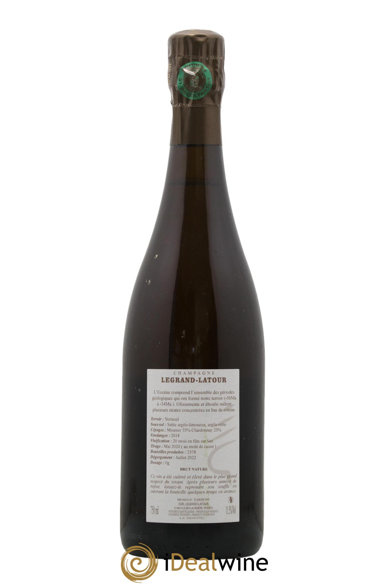 Eocène Brut Nature Legrand Latour 2018 - Lot de 1 bouteille - 1
